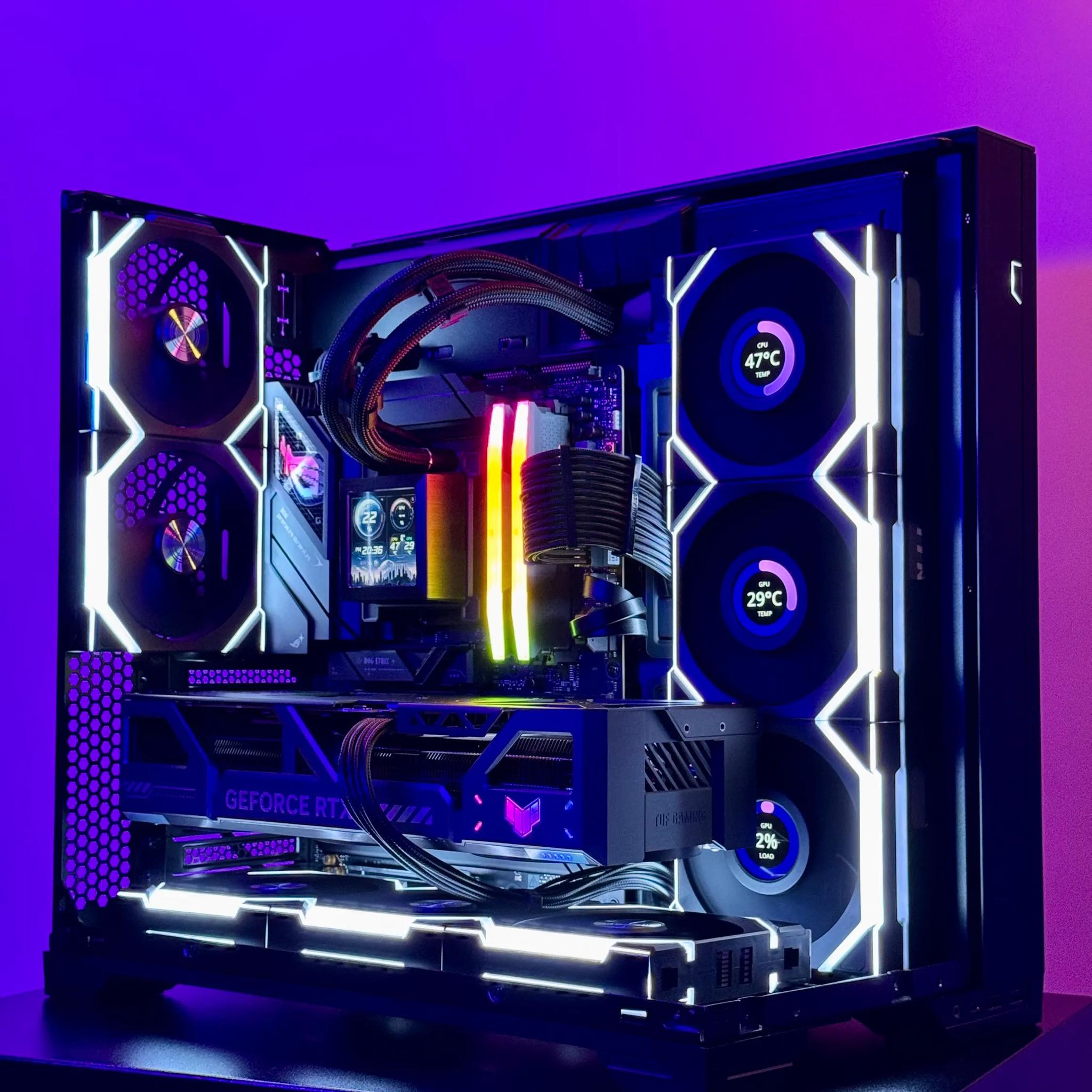 ObsidianX Gaming PC 💎 NVIDIA RTX 5080 OC, 9800X3D, 64GB RAM, 3TB NVMe SSD, ROG Strix B850 MB
