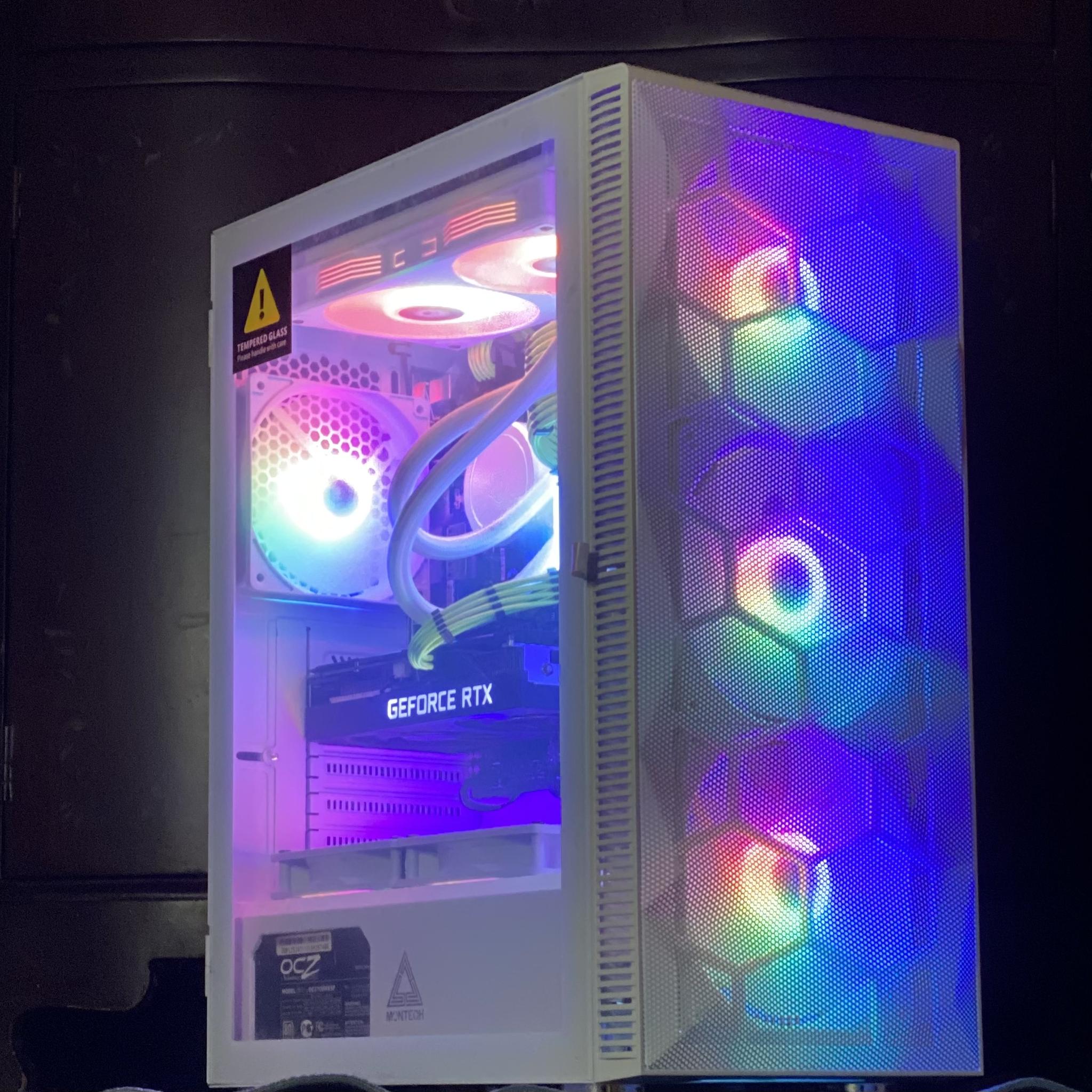 (Liquid Cooled) Ryzen 7-RTX 3060ti-1TB NVMe SSD-2TB HDD-16GB