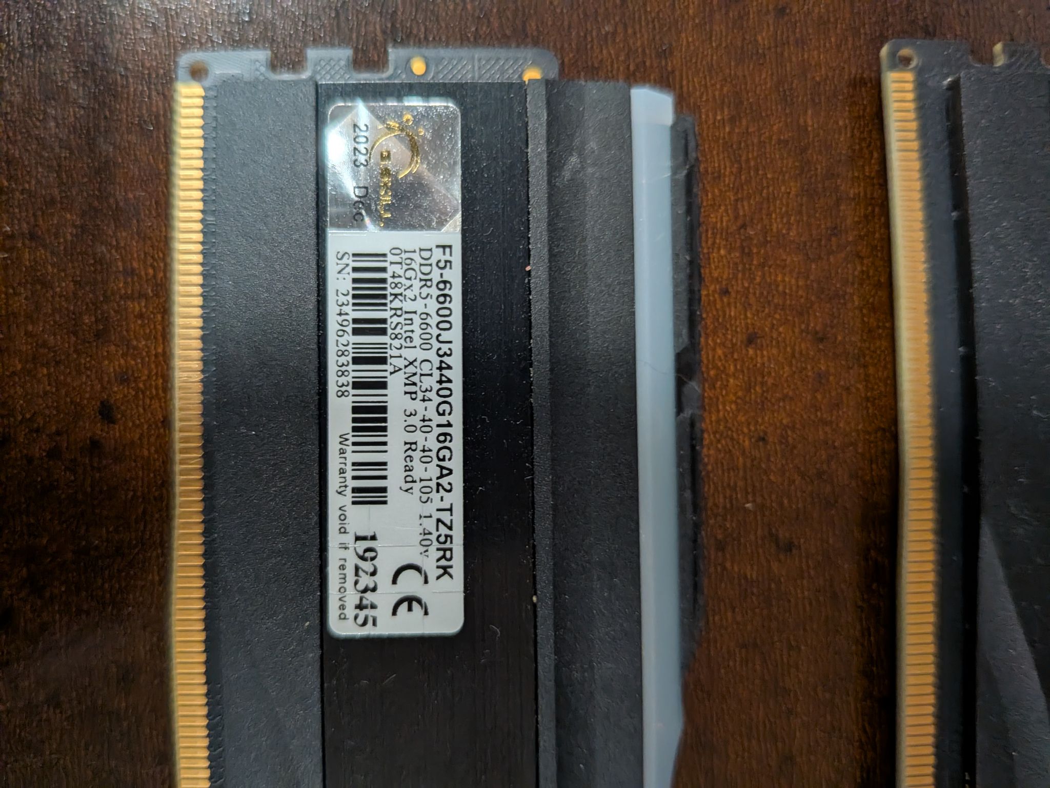 G.SKILL Trident Z5 RGB Series (Intel XMP 3.0) DDR5 RAM 32GB (2x16GB) 6600MT/s CL34
