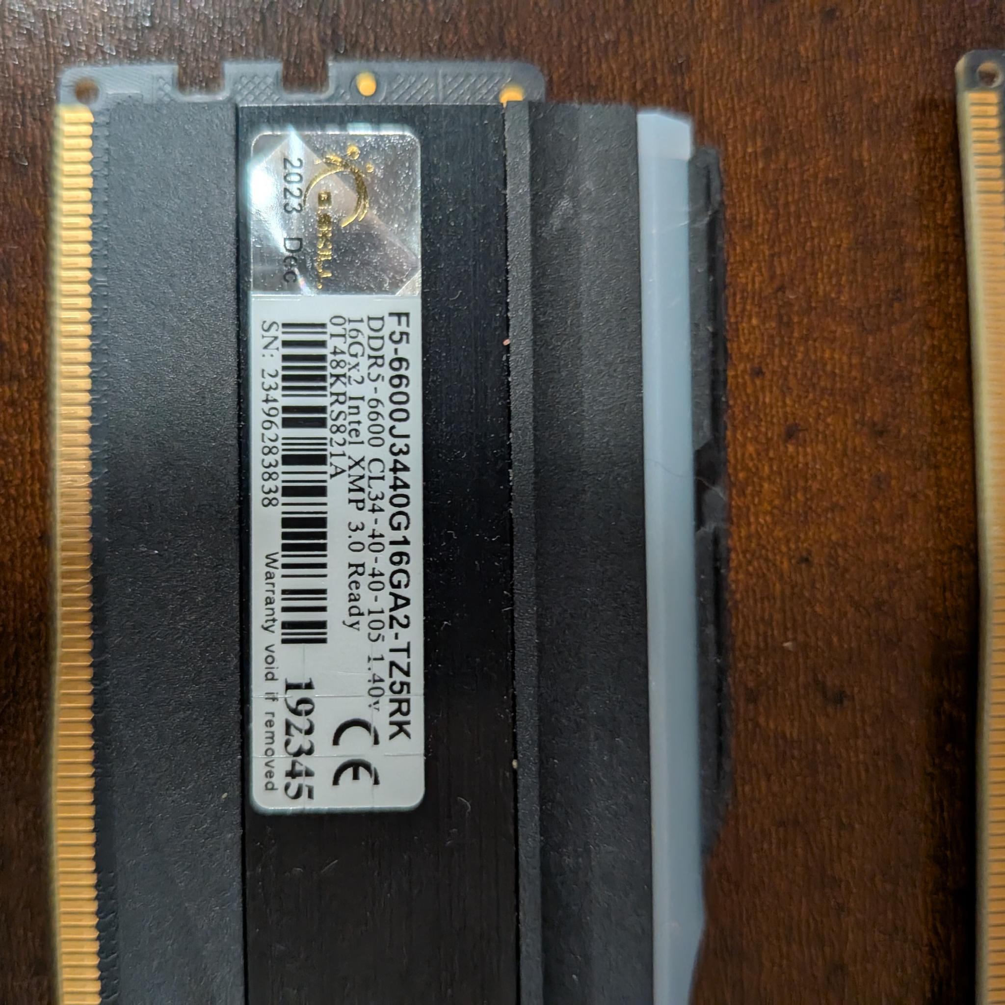 G.SKILL Trident Z5 RGB Series (Intel XMP 3.0) DDR5 RAM 32GB (2x16GB) 6600MT/s CL34