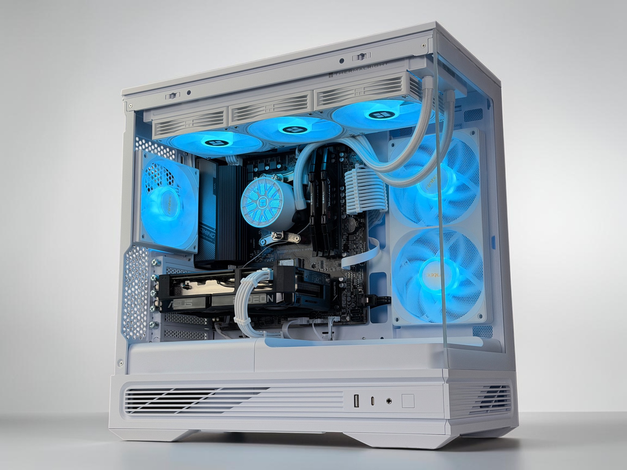 💧🧬Liquid Cooled Gaming PC🚀 AMD RX 9600 XT 16GB🚀AMD Ryzen 7 5800X🚀 16GB DDR4🚀 1TB SSD
