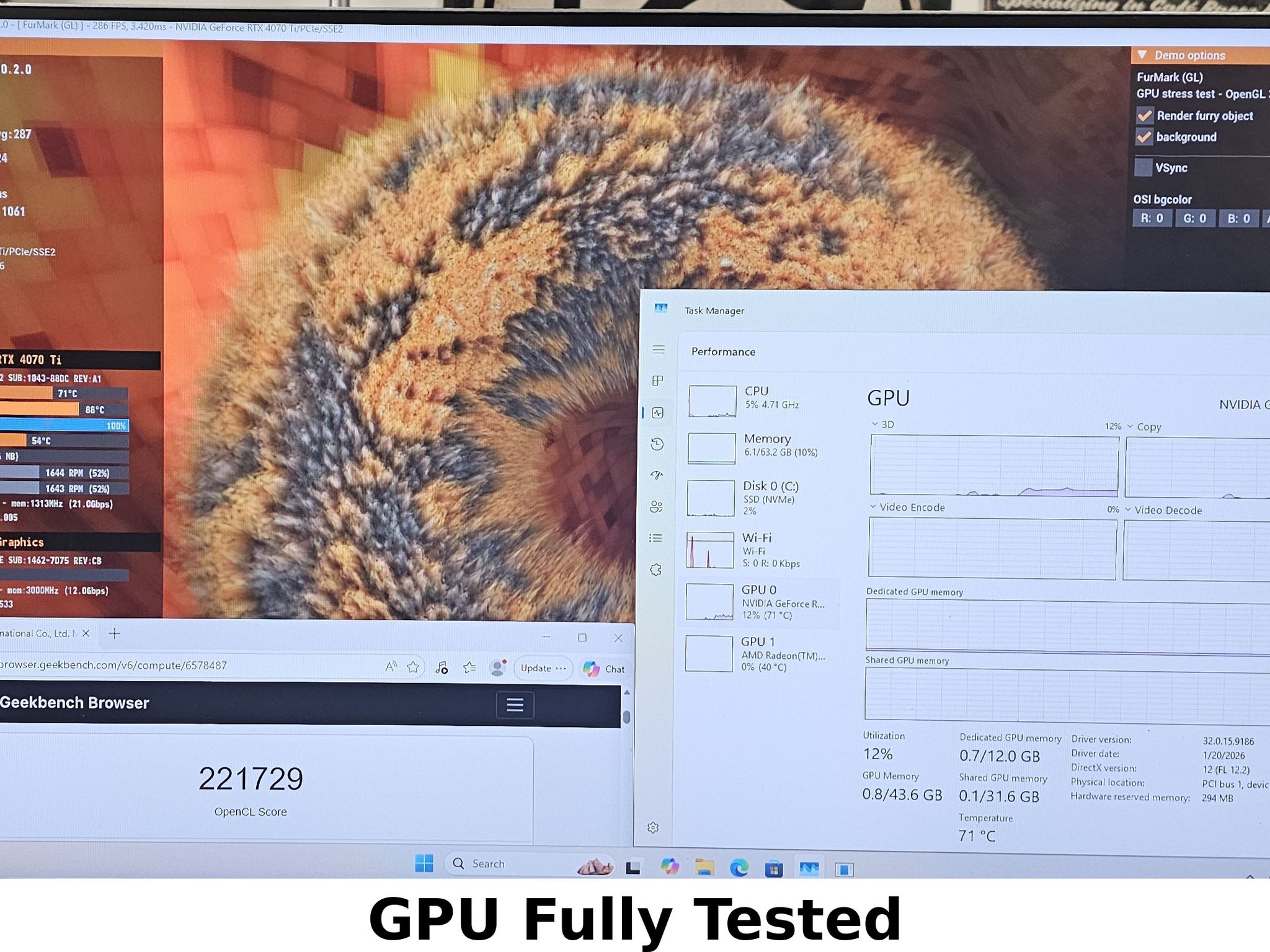 RTX 4070 Ti ASUS TUF Gaming 12GB