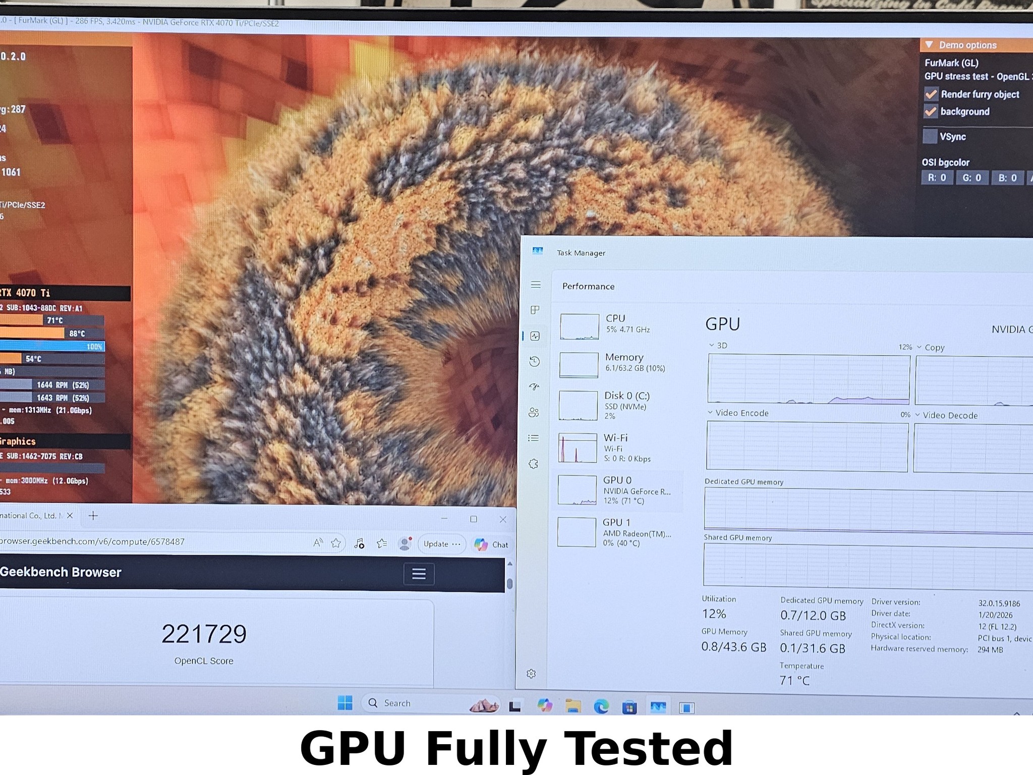 RTX 4070 Ti ASUS TUF Gaming 12GB