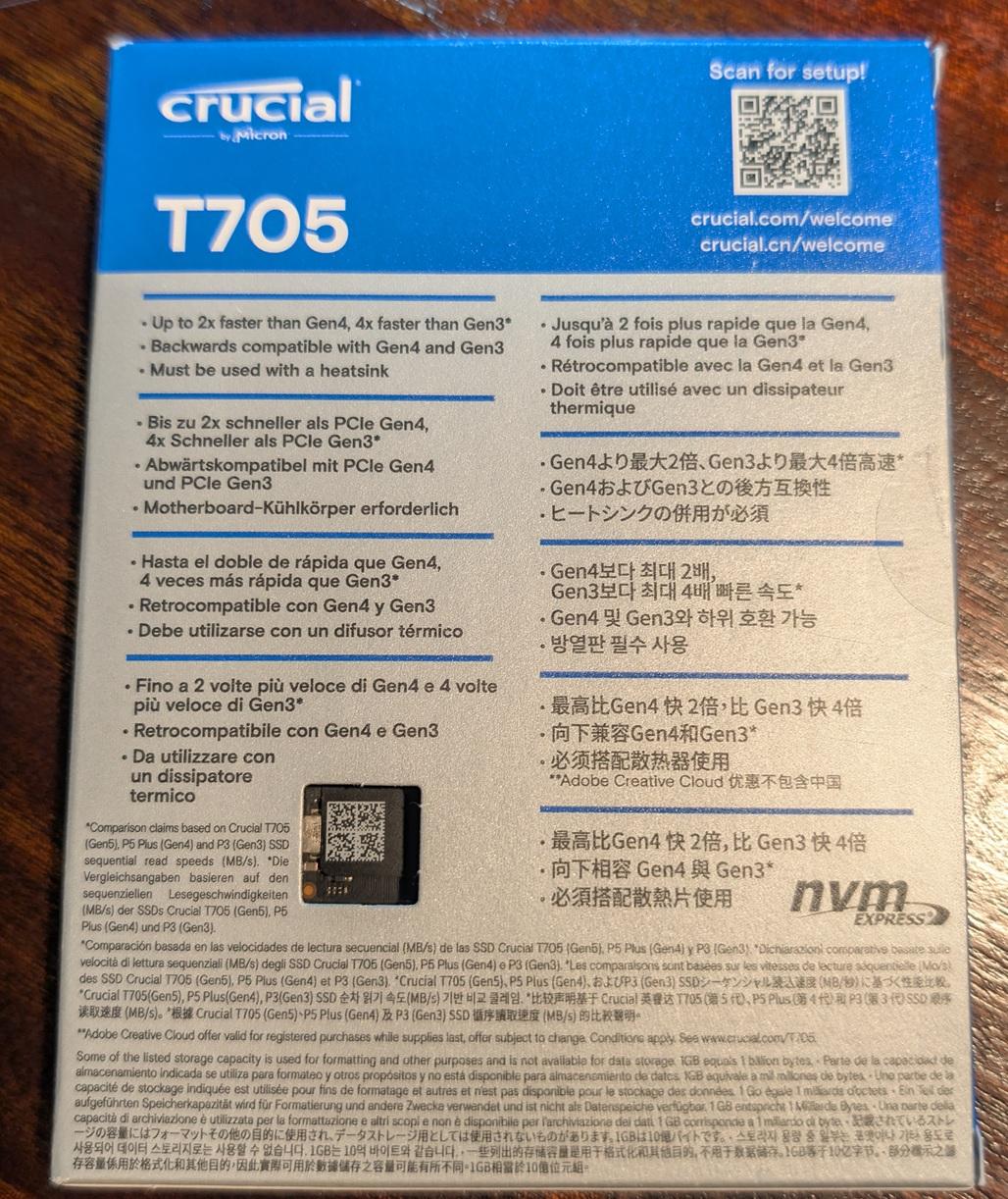 Crucial T705 - 2TB M.2 SSD