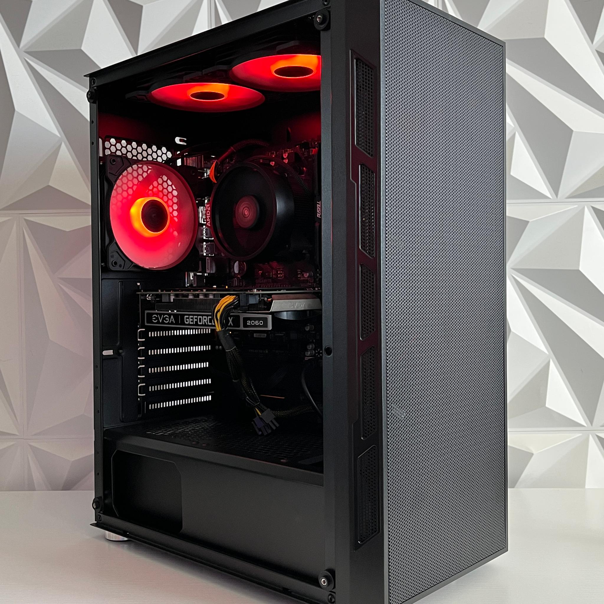 RTX 2060 6GB, Ryzen 2600X, 16GB RAM Black RGB Gaming Computer