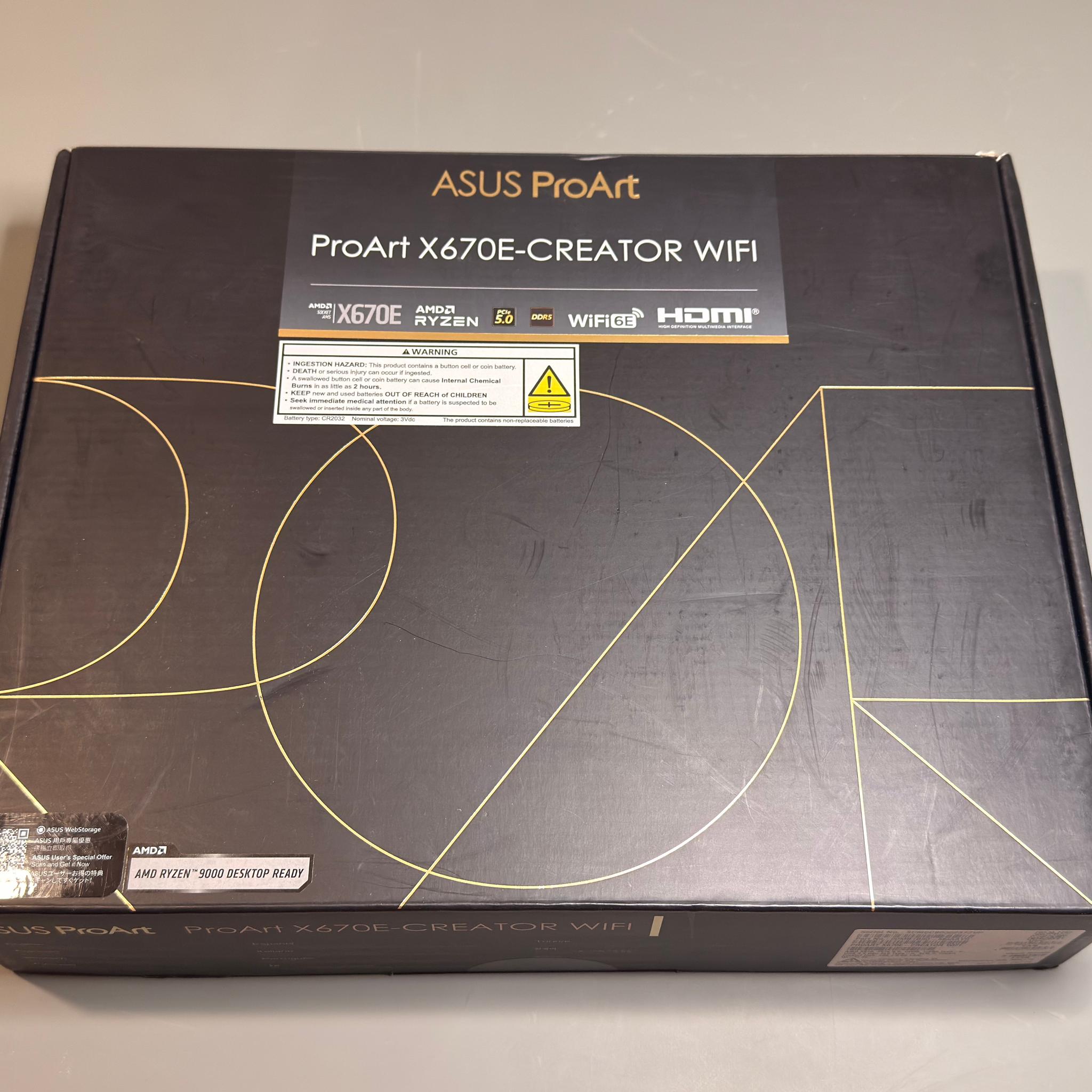 NEW ASUS ProArt X670E-CREATOR WIFI AMD AM5 Motherboard