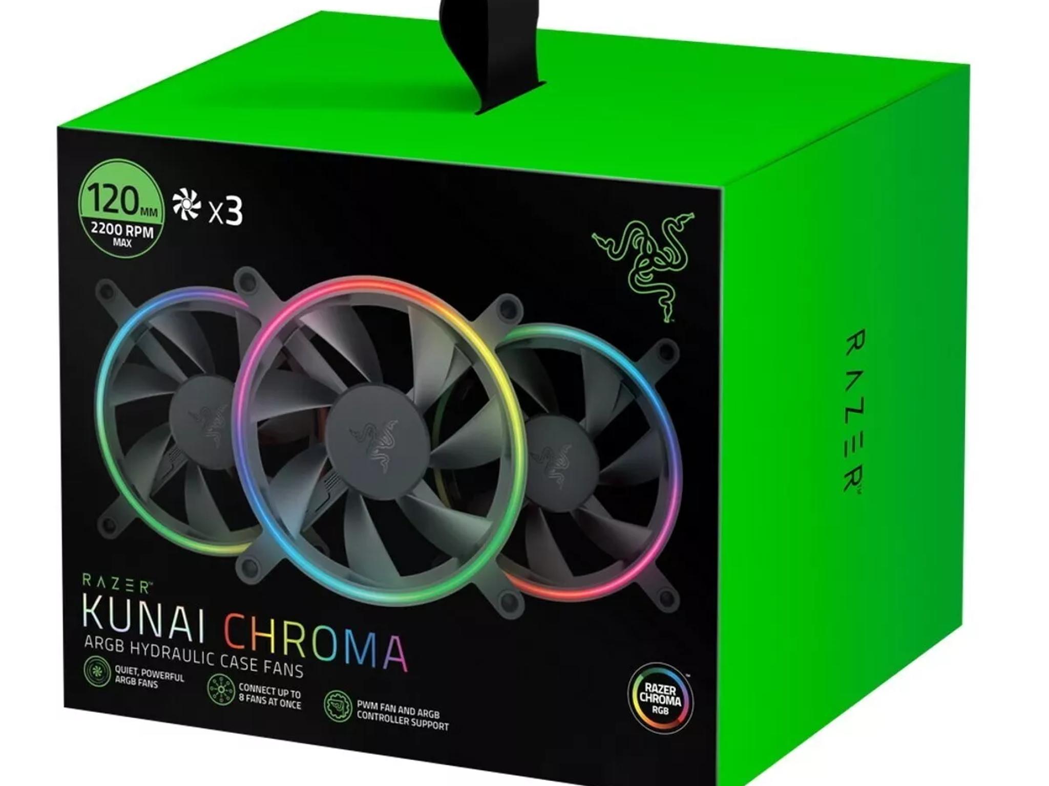 (New)🔥SALE🔥Razer Kunai Chroma 120mm ARGB Case Fan (3 Fans) bundle