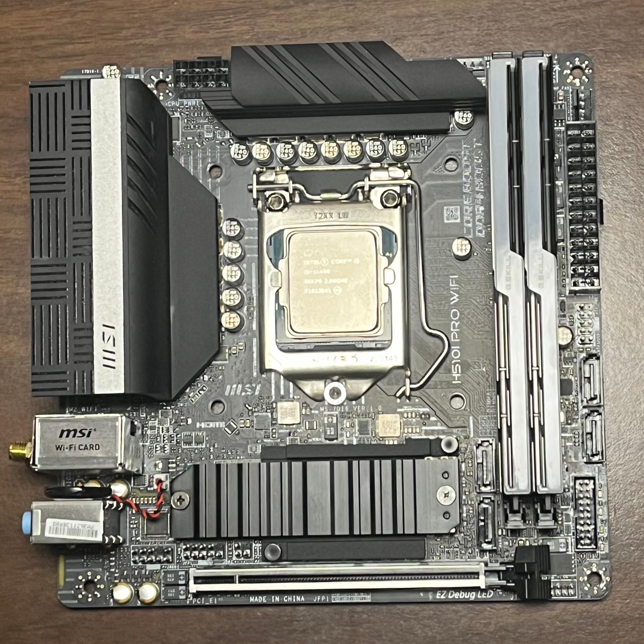 ITX Motherboard Bundle | I5-11400 | MSI Pro H510I MB | 16 GB RAM | Latest BIOS | I/O Shield Included