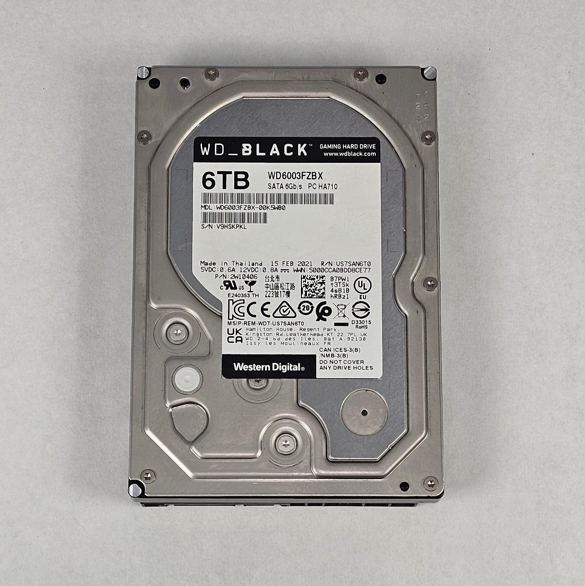 6TB 3.5" Hard Drive WD Black WD6003FZBX