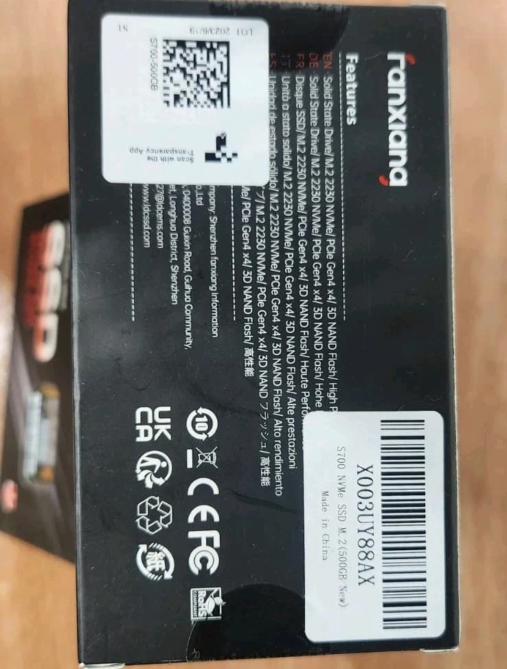10 Piece - FanXiang S700 PCIe 4.0 NVMe M.2 SSD 500gb – Blazing-Fast Speeds