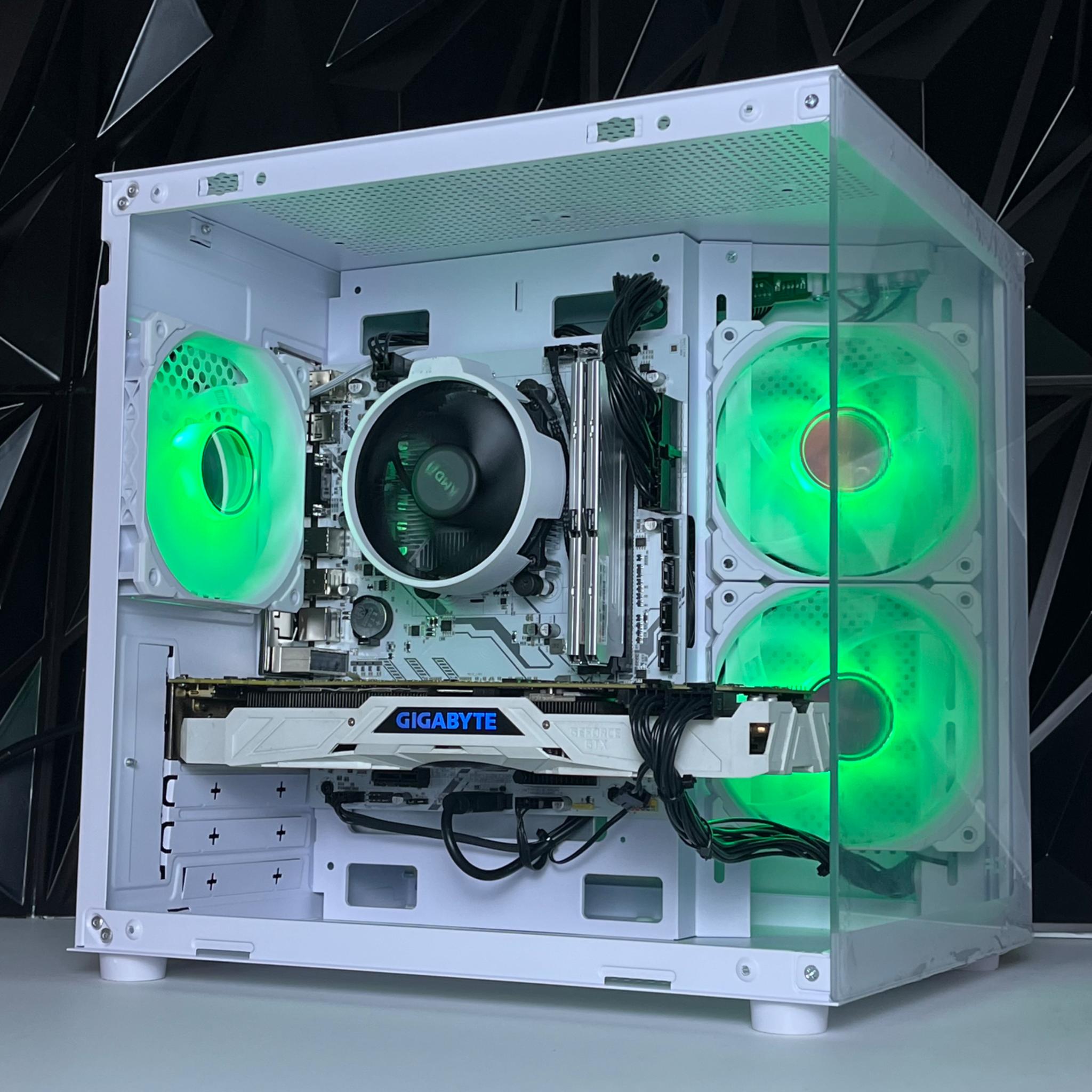 ALL WHITE ❄️WINTER THEMED❄️ THE G.O.A.T CUSTOM GAMING PC GTX 1080TI