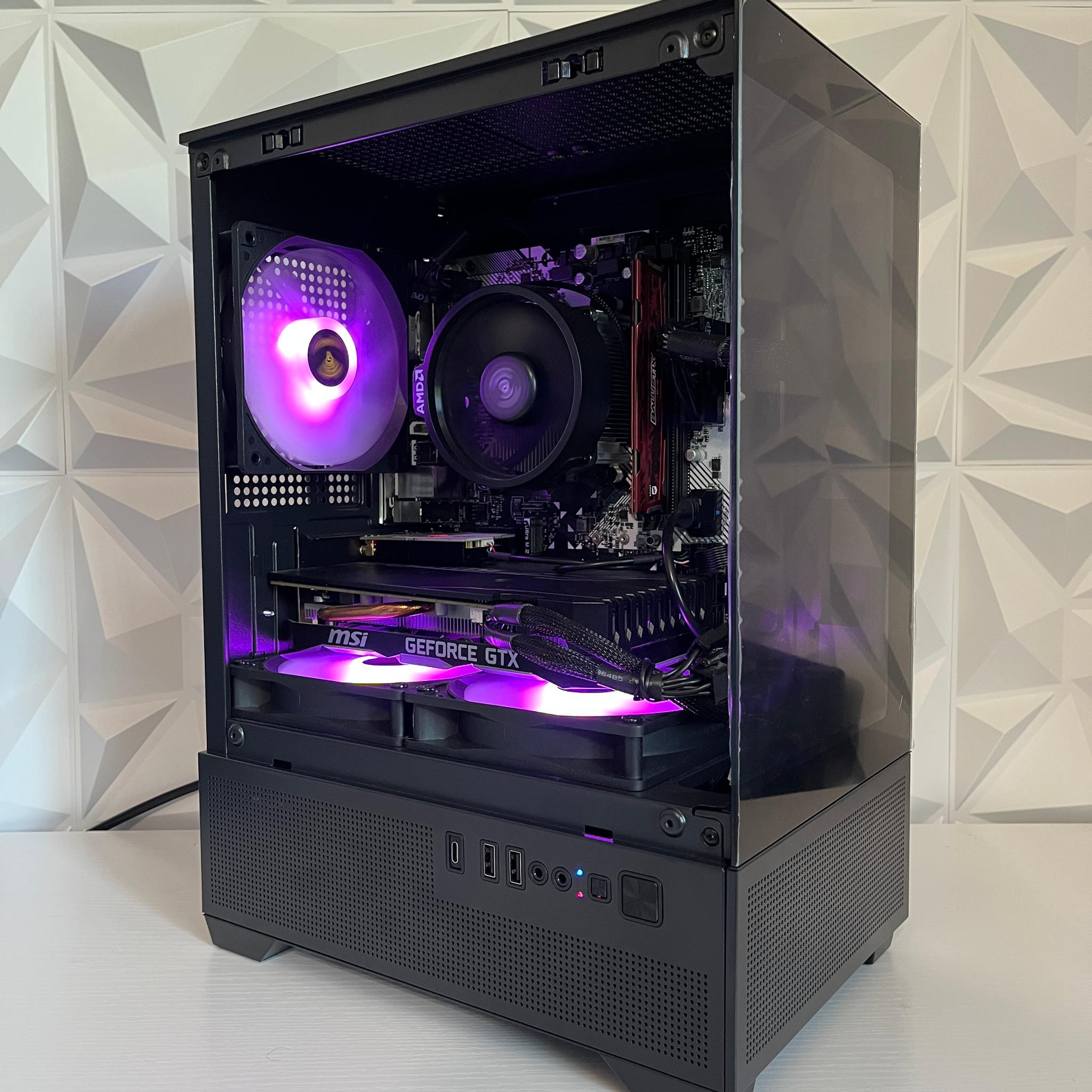 GTX 1660 6GB, Ryzen 5 2600, 8GB RAM | Black RGB Gaming Computer/PC