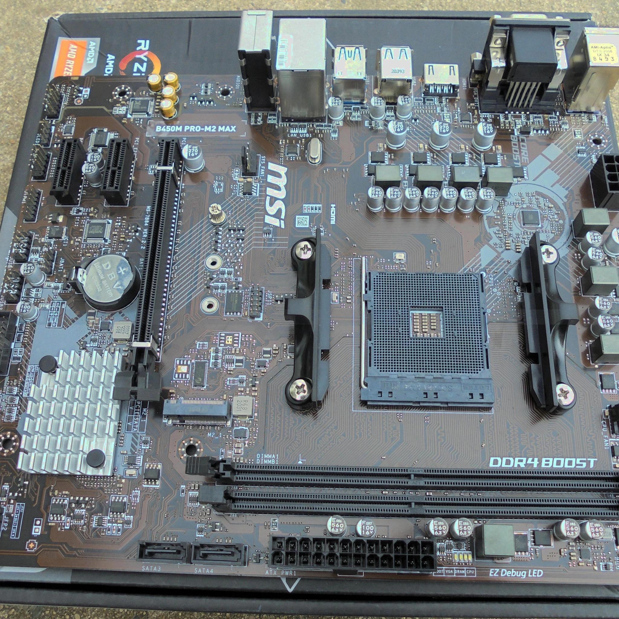 MSI B450M PRO-M2 MAX Micro ATX AM4 Motherboard