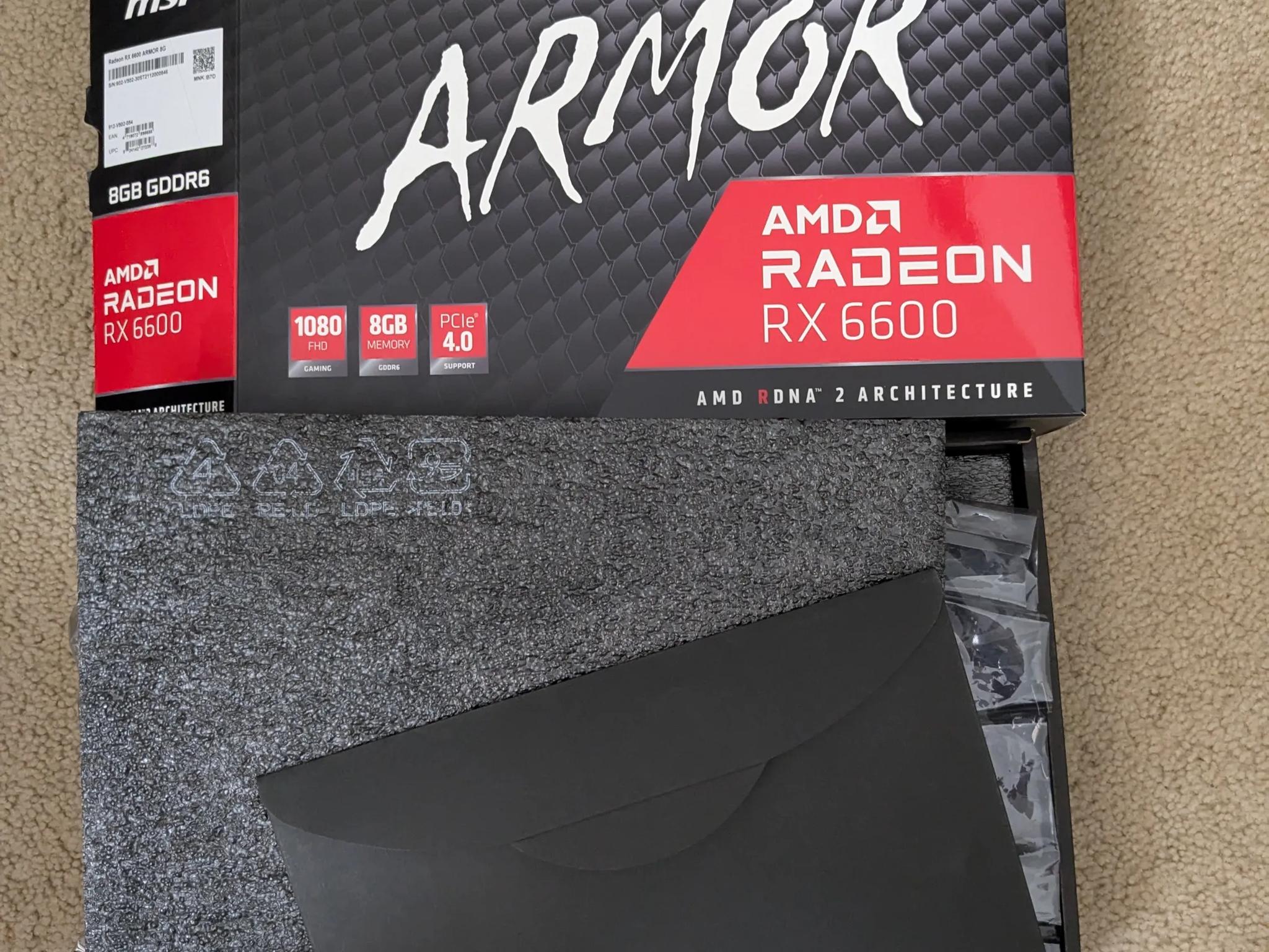 MSI RX 6600 with Box