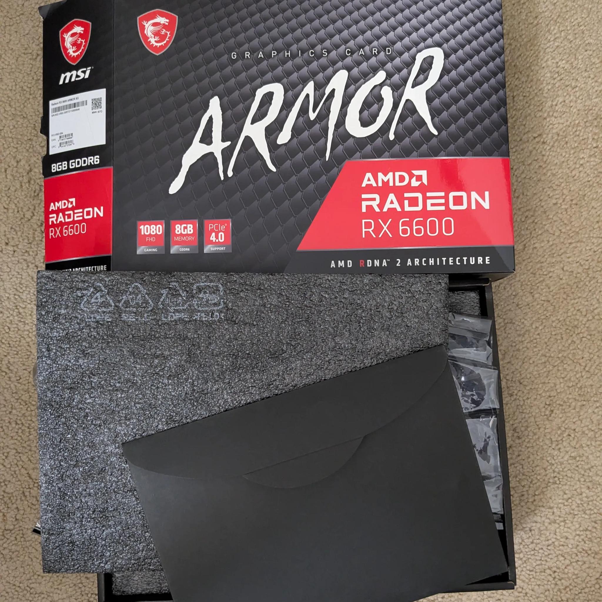 MSI RX 6600 with Box