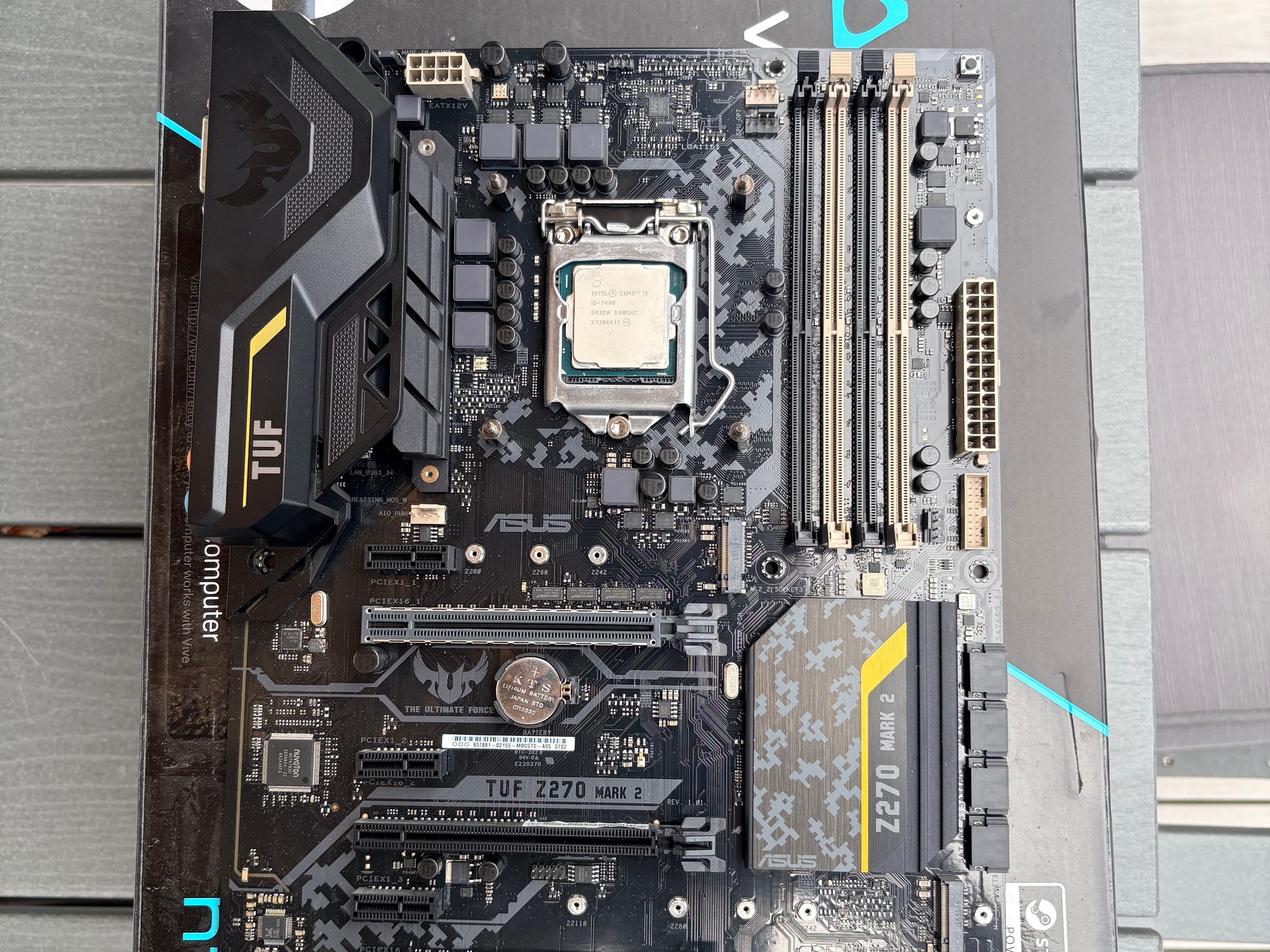 Intel i5-7400 + ASUS TUF Z270 Mark 2 Motherboard Combo – CPU + Board Bundle