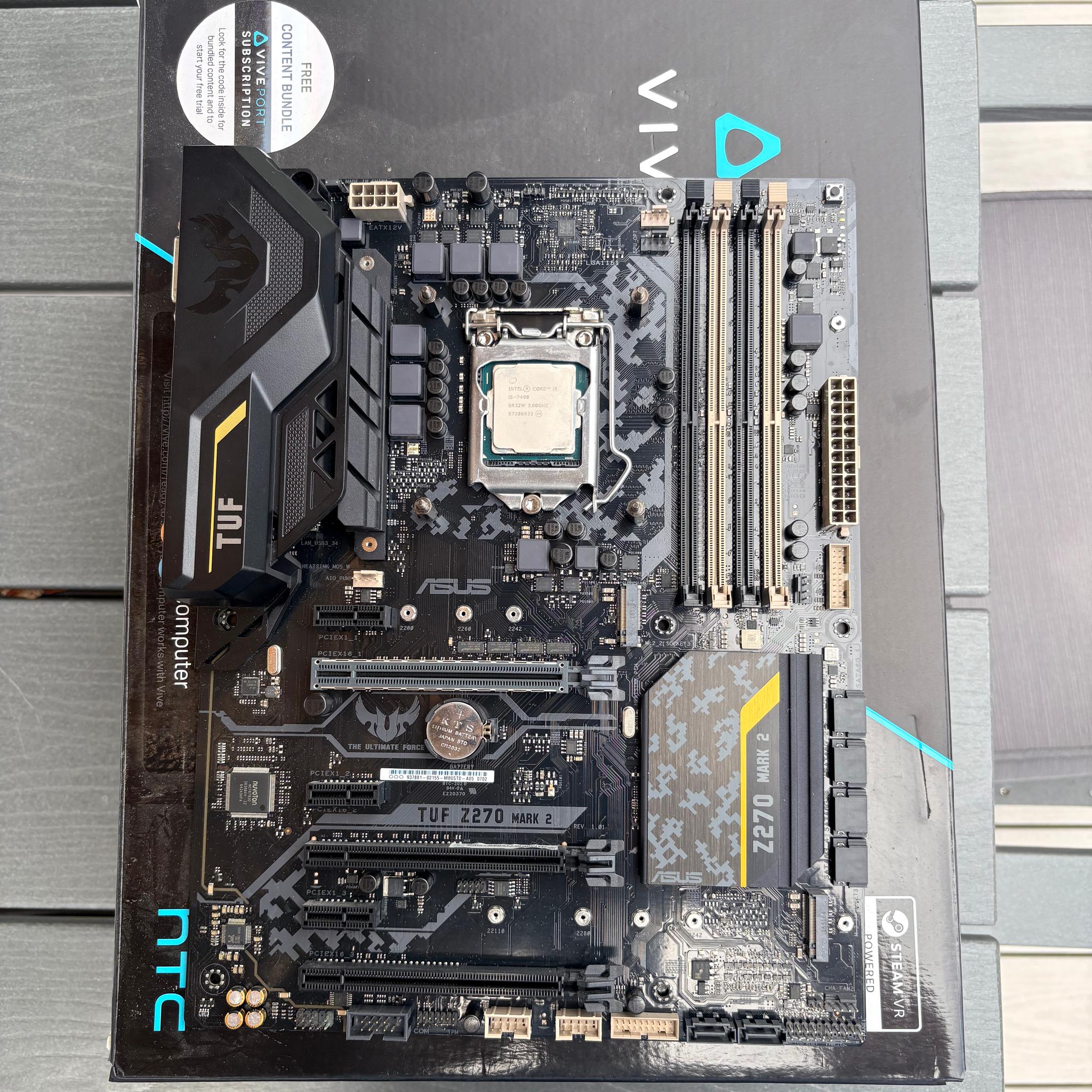 Intel i5-7400 + ASUS TUF Z270 Mark 2 Motherboard Combo – CPU + Board Bundle