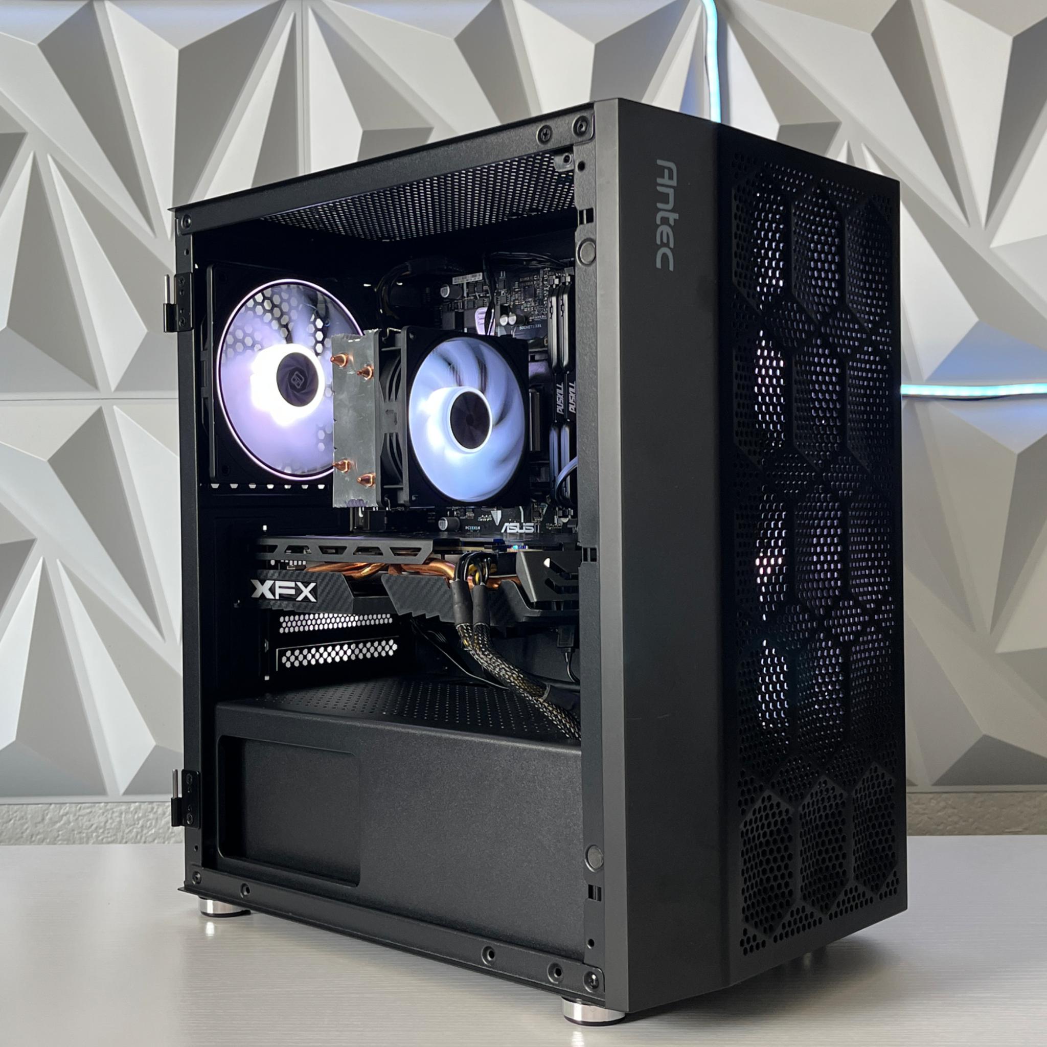 RX 580 8GB, Ryzen 5 2600X, 16GB RAM | Black RGB Gaming Computer/PC