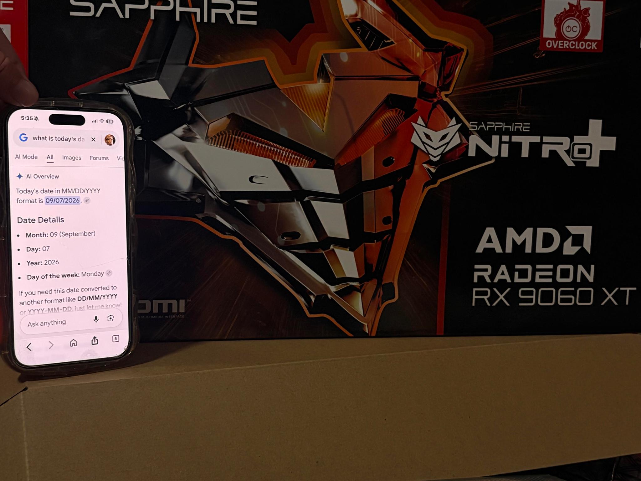 Sapphire Nitro+ rx 9060 XT 16gb OC