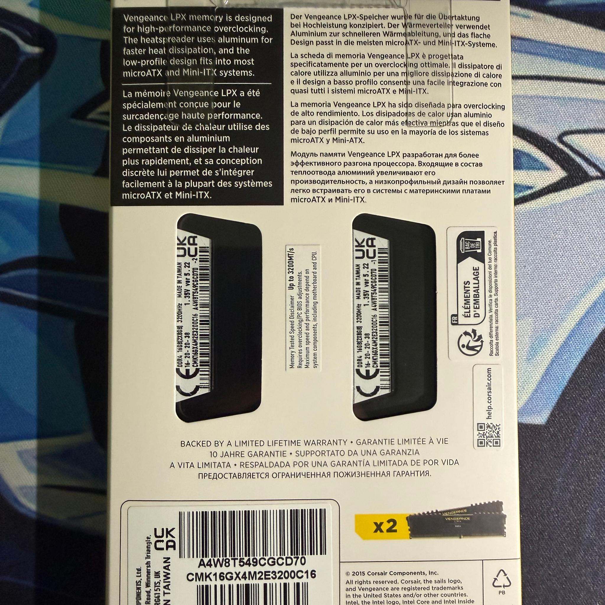 CORSAIR VENGEANCE LPX 16GB DDR4 RAM