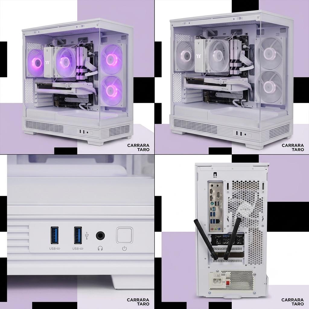 Échelon CARRARA TARO - RGB B580 12GB, Ryzen 5 5500, 16GB DDR4-3600 RAM, 1TB Gen4 NVMe, 850W, WiFi/Bt