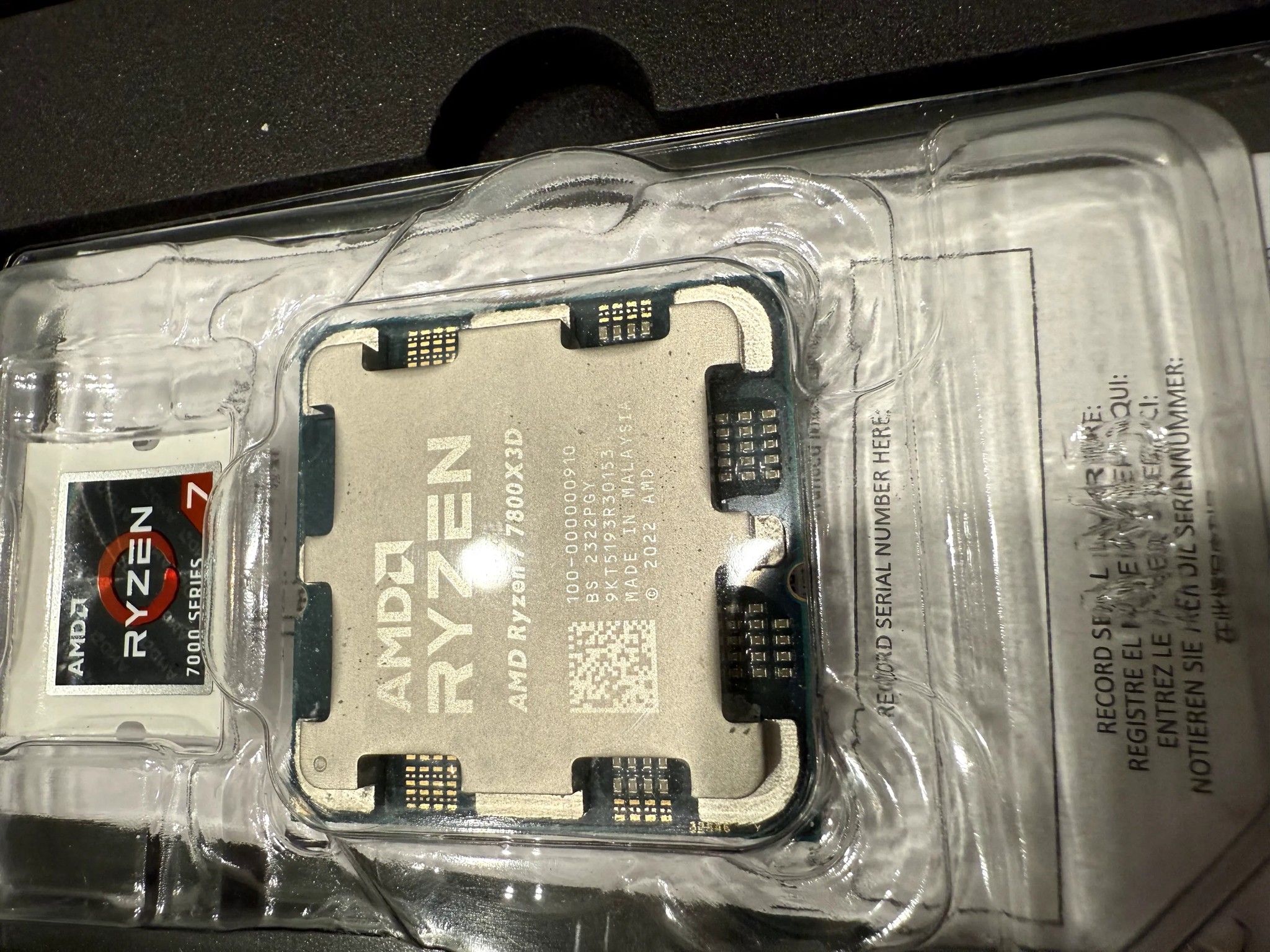 AMD Ryzen 7 7800X3D - Tested and Working - Used