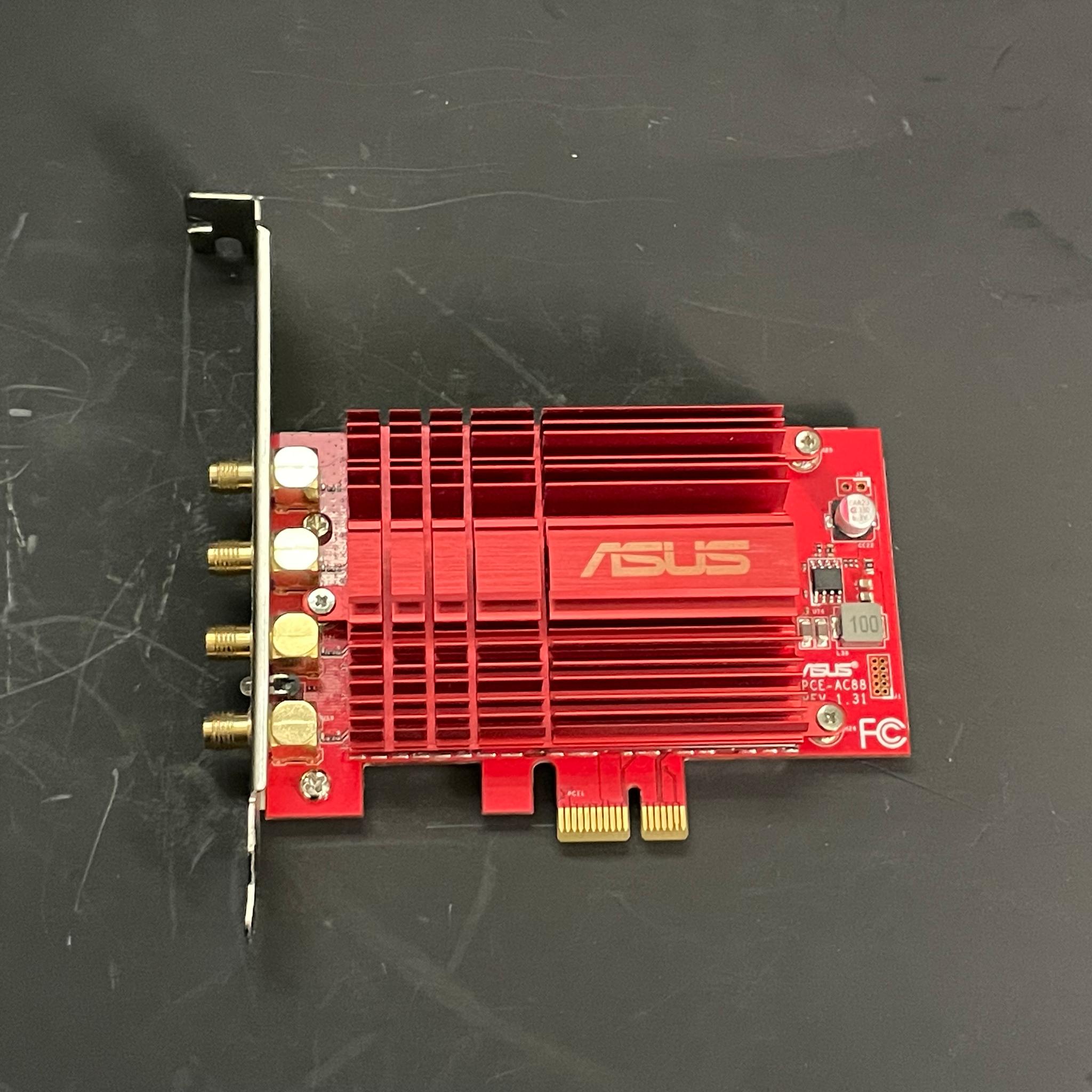 ASUS PCE-AC88 AC3100 Dual-Band 4x4 PCIe Wireless Wi-Fi Adapter Card | Free Shipping