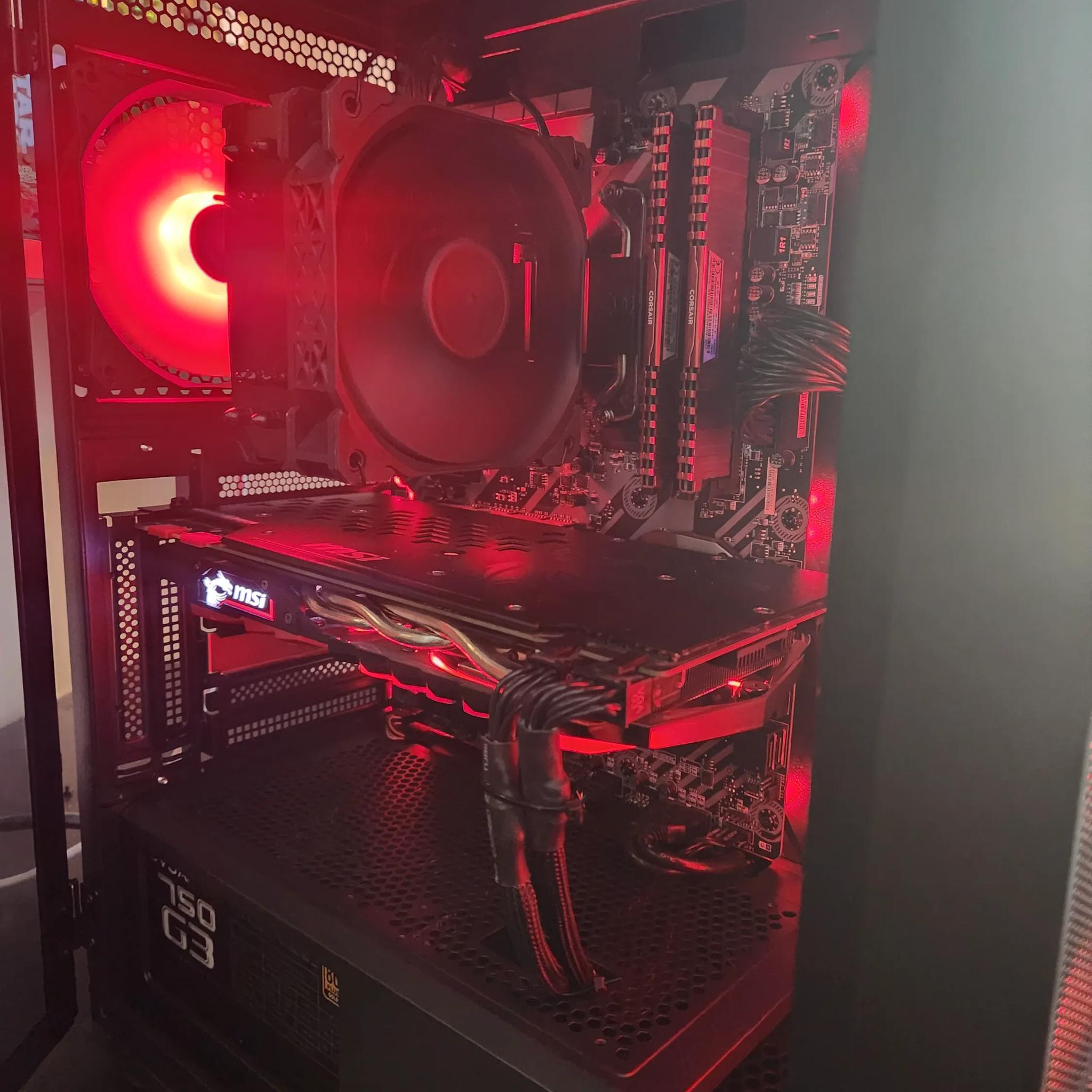 THE RED MONSTER: RTX 1070TI, Ryzen 7 1800X Fantastic value Gaming PC! With benchmarking video