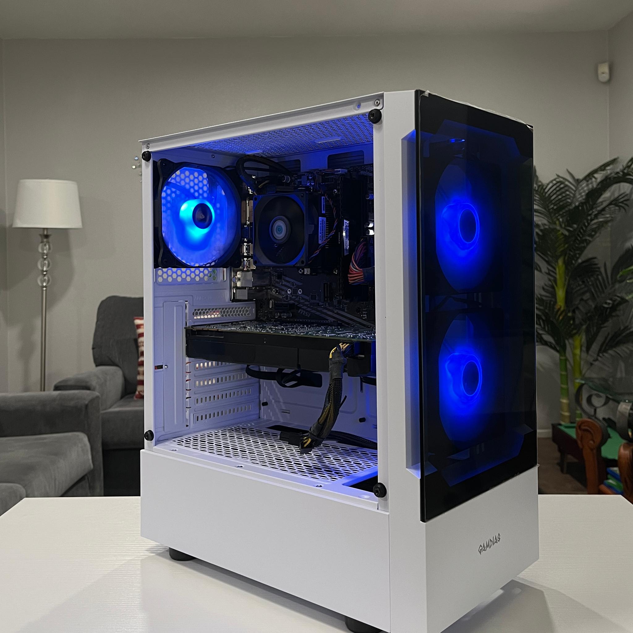 GTX 1080 8GB, Ryzen 5 2600X, 8GB RAM | White RGB Gaming Computer/PC