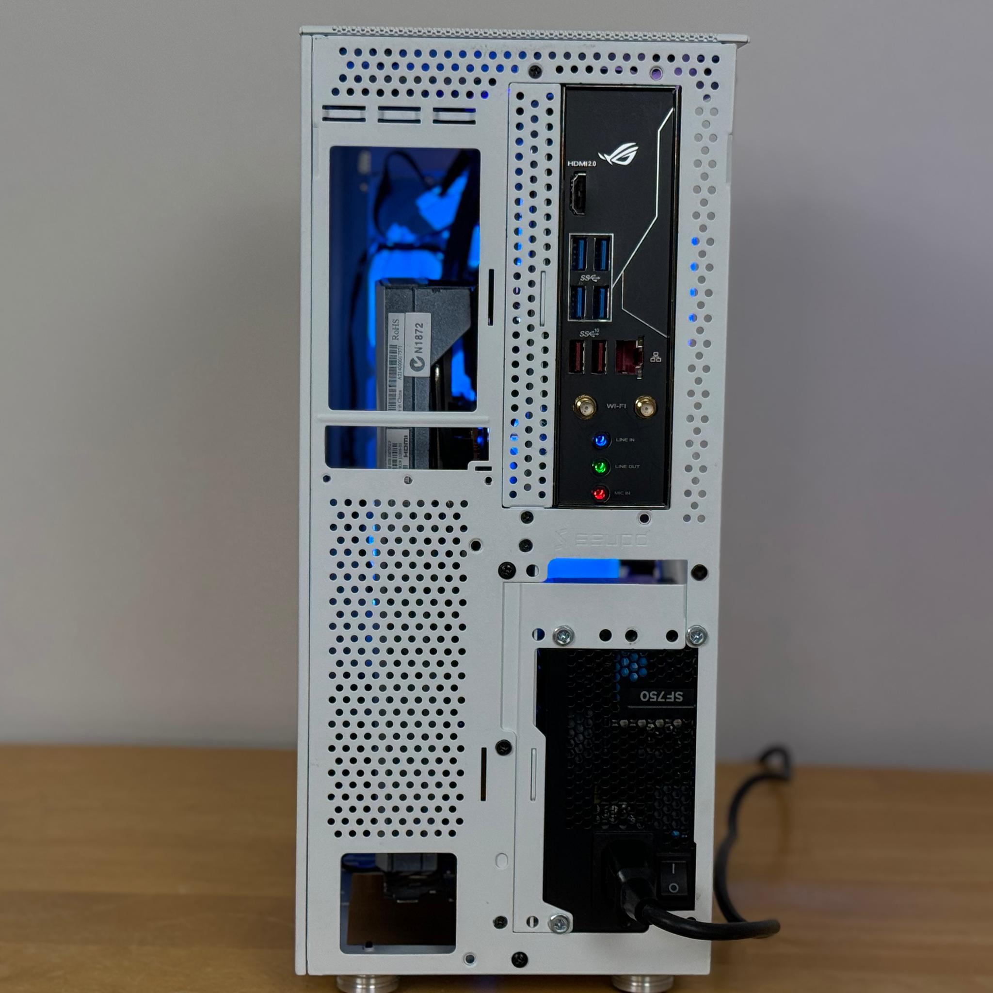 SUMMER SALE! RGB Watercooled ITX SFF Ryzen 5600X RX 6600 XT White and Black Gaming/Streaming Pc