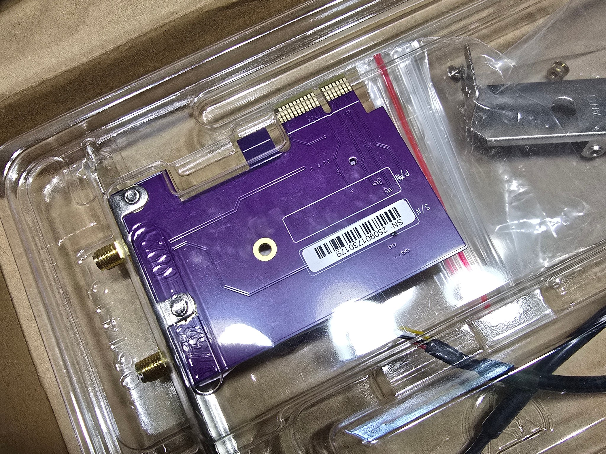 PCIe x1 to M.2 WiFi Bluetooth Adapter Card Supports A+E Key NGFF Modules 2.4GHz 5GHz 5dBi Antennas