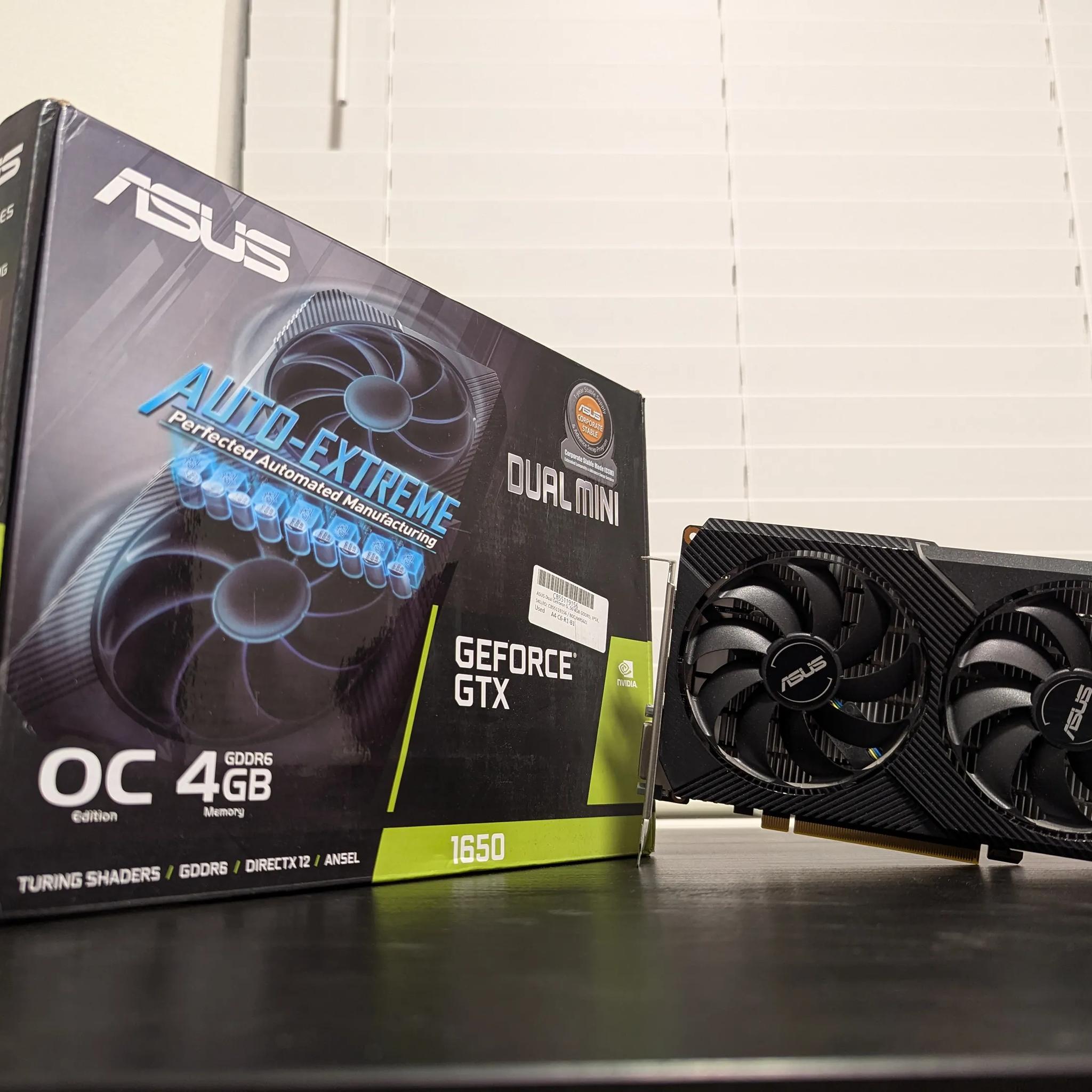 Nvidia Asus GTX 1650 4GB 6DDR6 - Original Box Included!