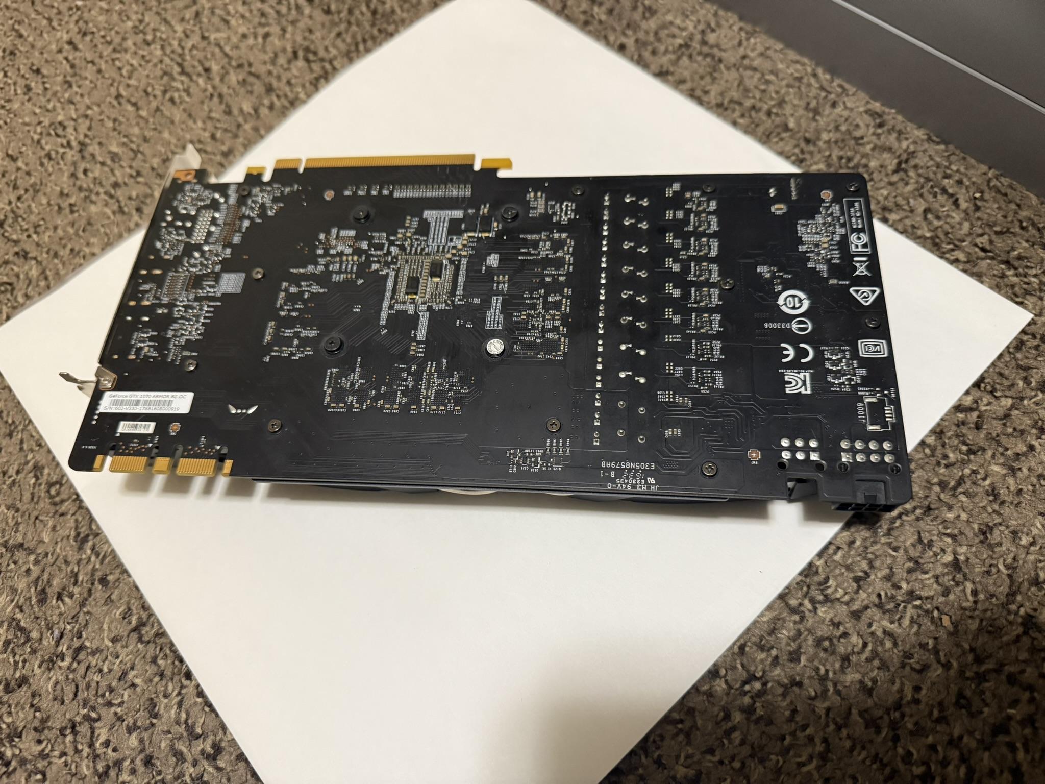 MSI GeForce GTX 1070 ARMOR 8G OC – GDDR5 Graphics Card