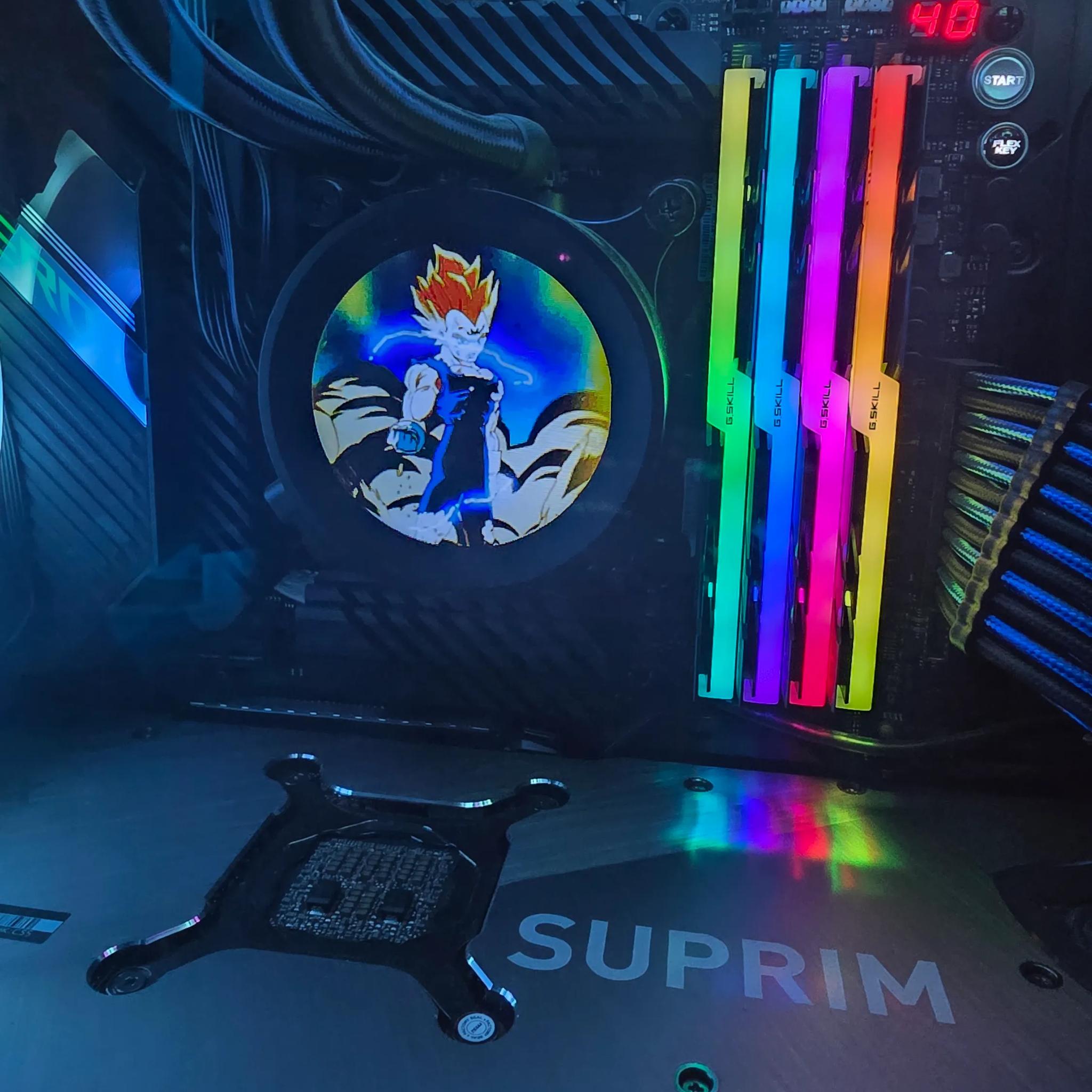 Corsair Crystal 570X Tempered Glass Case W/ Power Supply Case Fans (6) & More