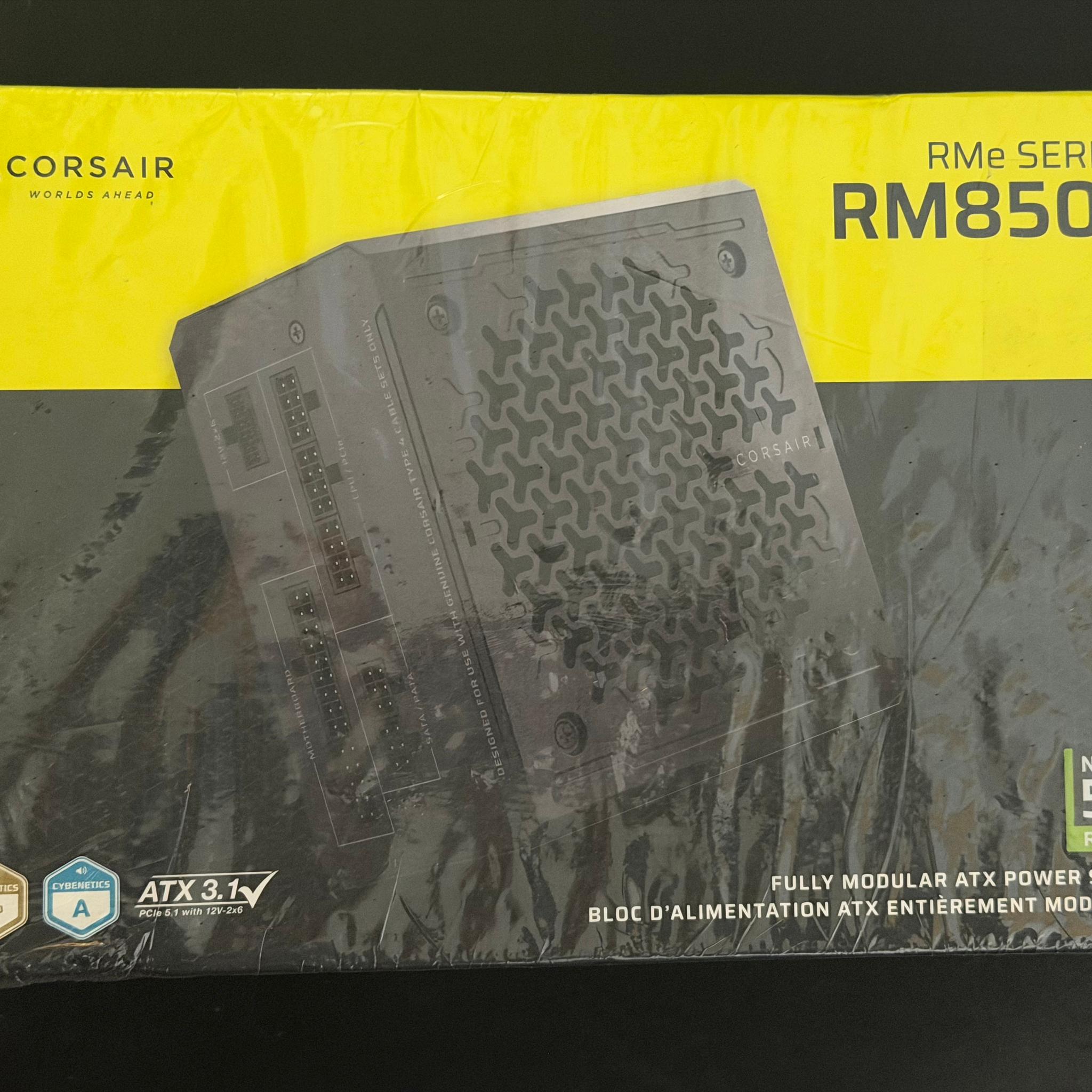 New Corsair RM850e 850W 80+ Gold Fully Modular ATX Power Supply (Black) – Sealed Retail Box
