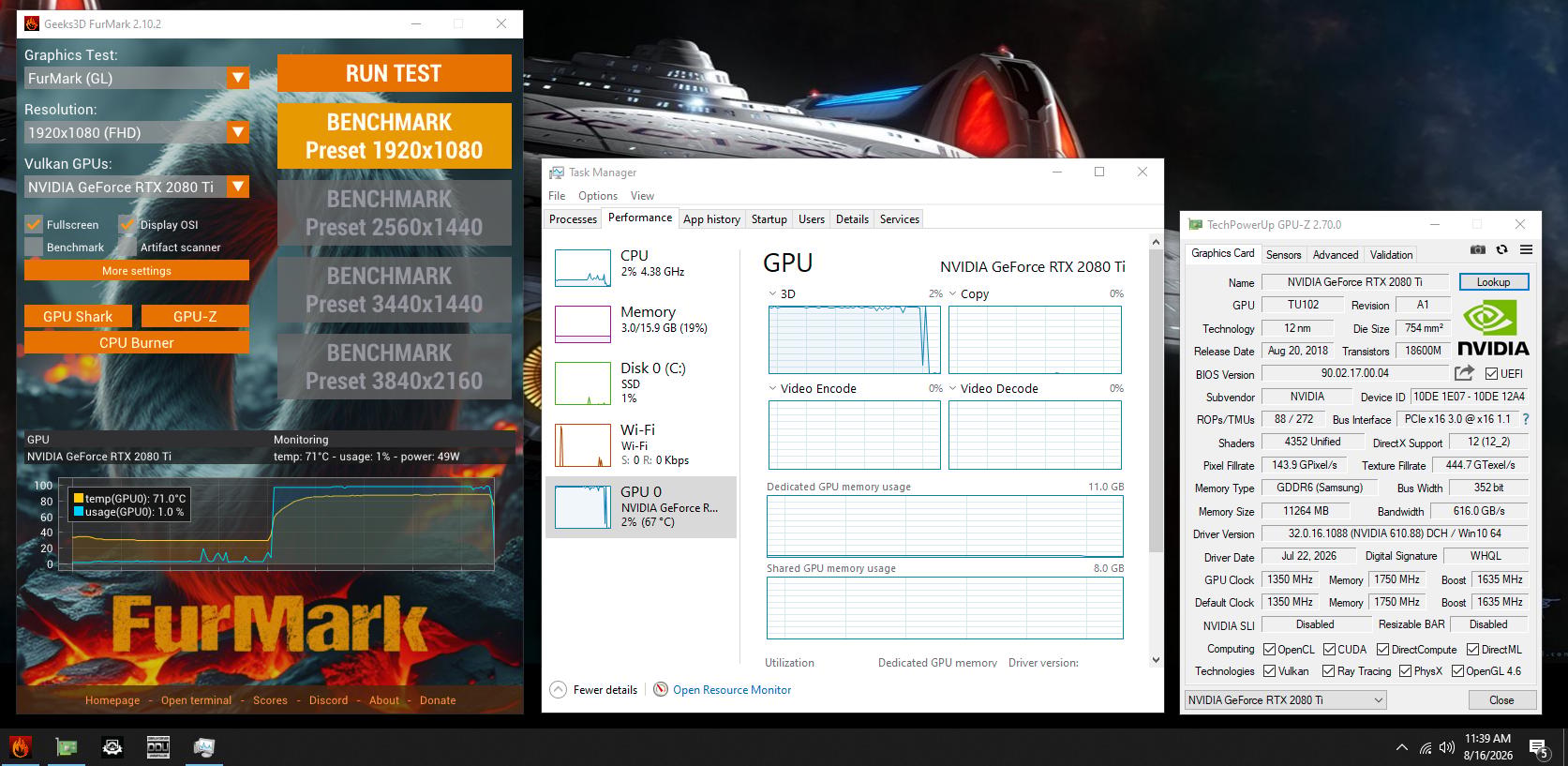 NVIDIA GeForce RTX 2080 Ti Founders Edition 11GB GDDR6