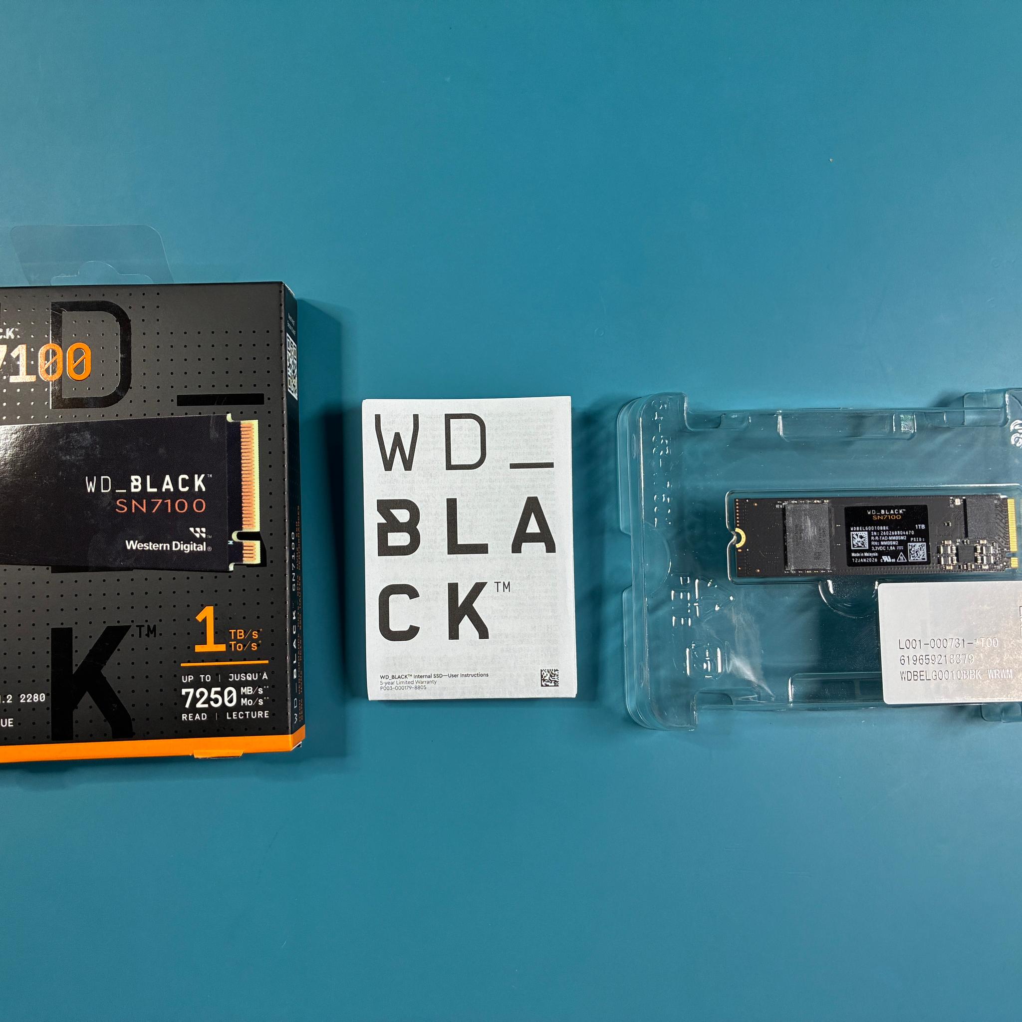 WD_BLACK SN7100 1TB NVMe SSD w/ Windows 11 Pro Preinstalled + Retail Key (SSD)