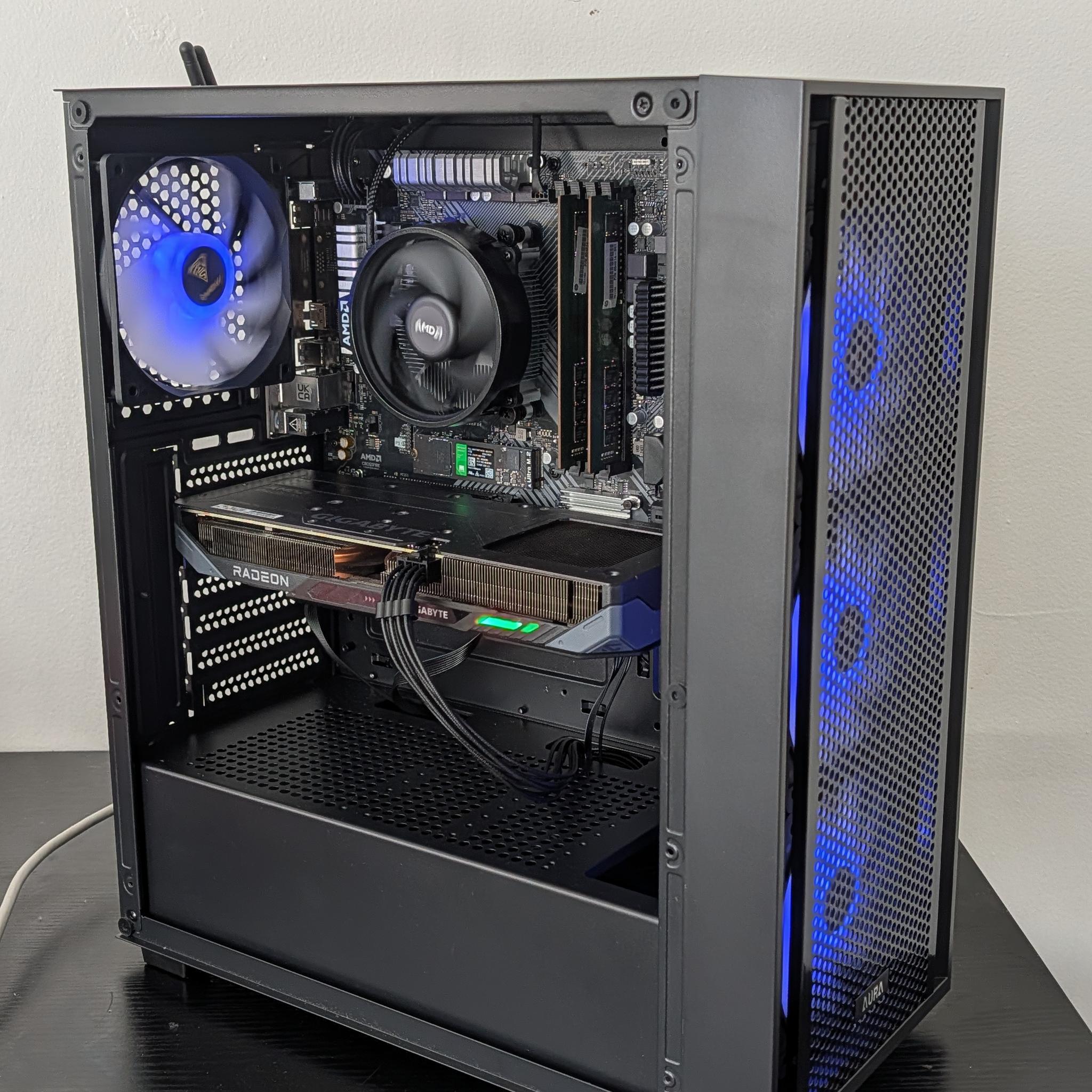RX 9060 XT 8GB | Ryzen 5 5500 | 32GB DDR4 | 1TB NVME M2 SSD | Wi-Fi Bluetooth | Custom Gaming PC