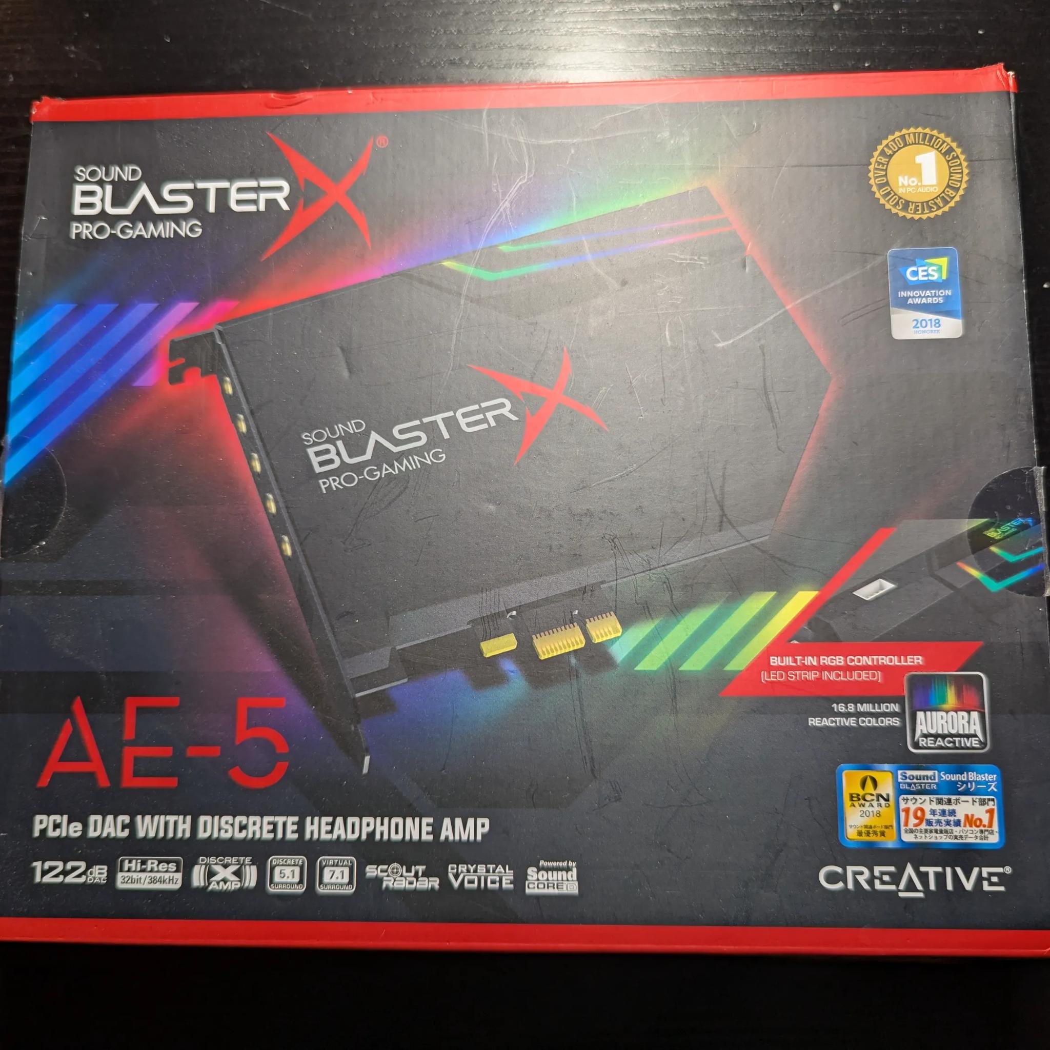 Creative 70SB174000000 Sound BlasterX AE-5 Hi-Resolution PCIe Gaming Sound Card