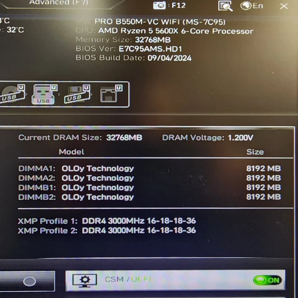 UPDATED BIOS MSI PRO B550M-VC WIFI AM4 DDR4 mATX Motherboard