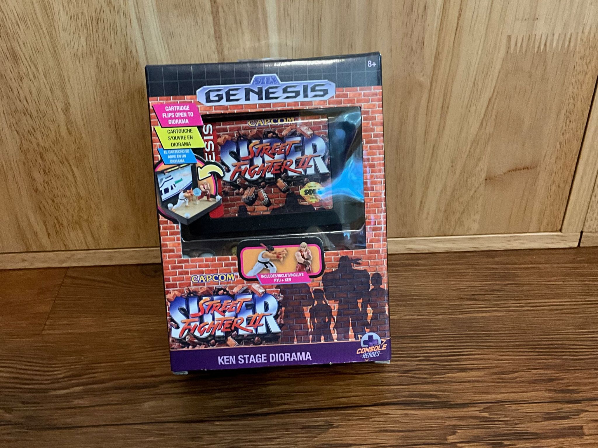 Console Heroes Super Street Fighter II Ken Stage Diorama, Sega Genesis