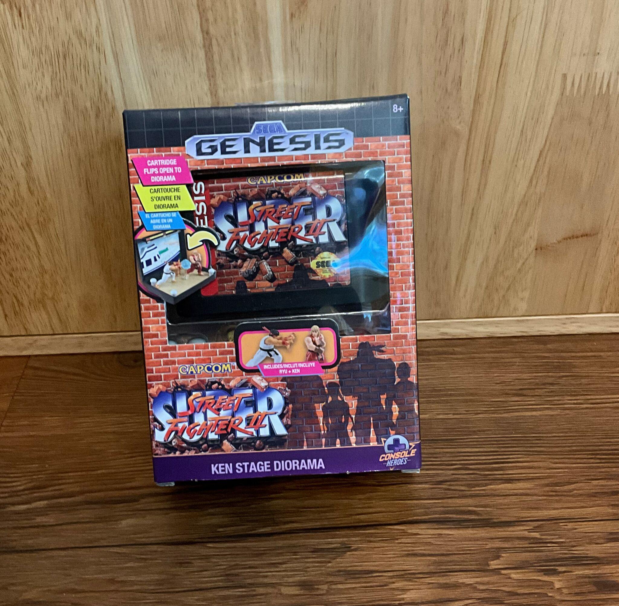 Console Heroes Super Street Fighter II Ken Stage Diorama, Sega Genesis