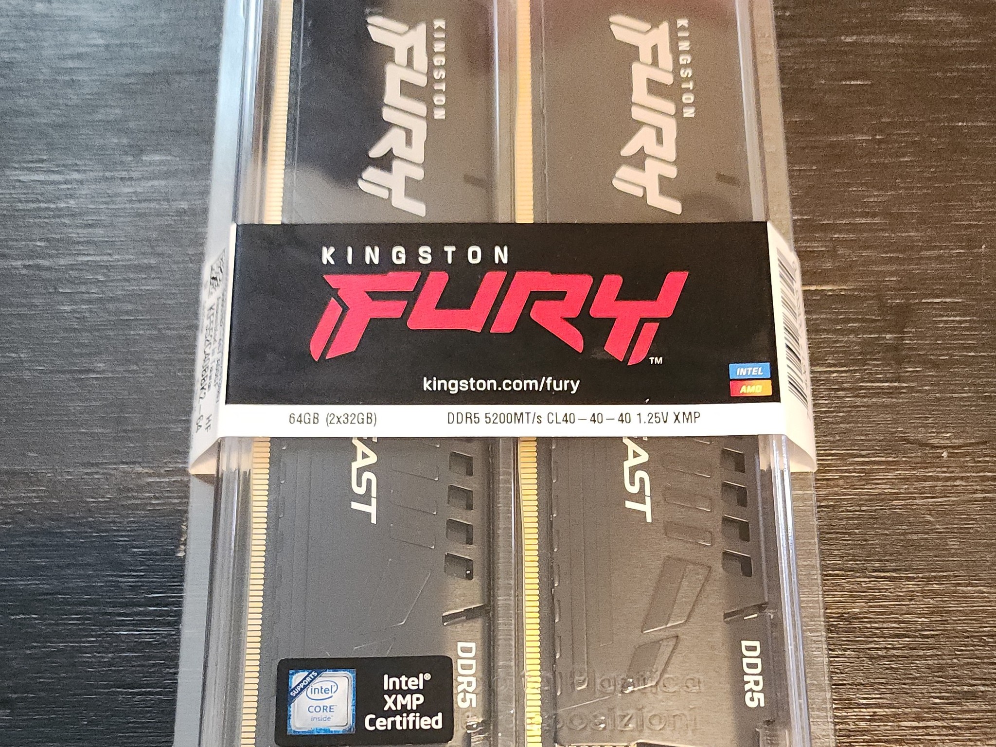 Kingston FURY Beast 64 GB (2 x 32 GB) DDR5-5200 CL40 Memory