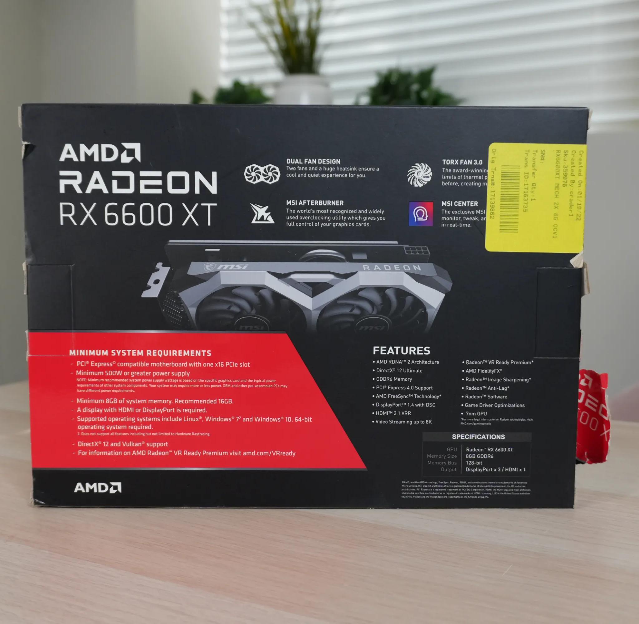 MSI RX 6600 XT MECH 2X