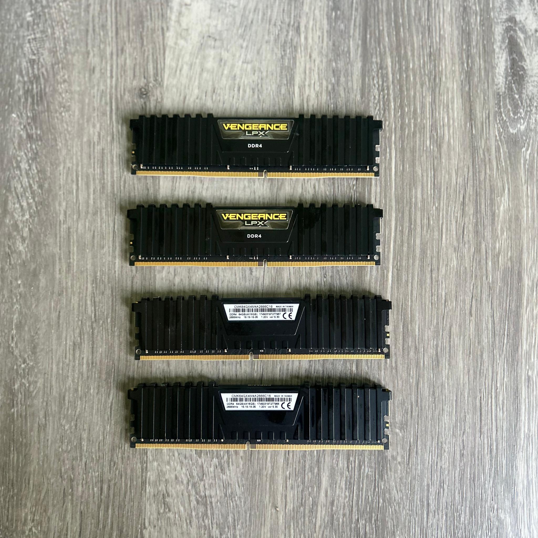 Corsair vengeance LPX 64gb (4x16) DDR4 ram