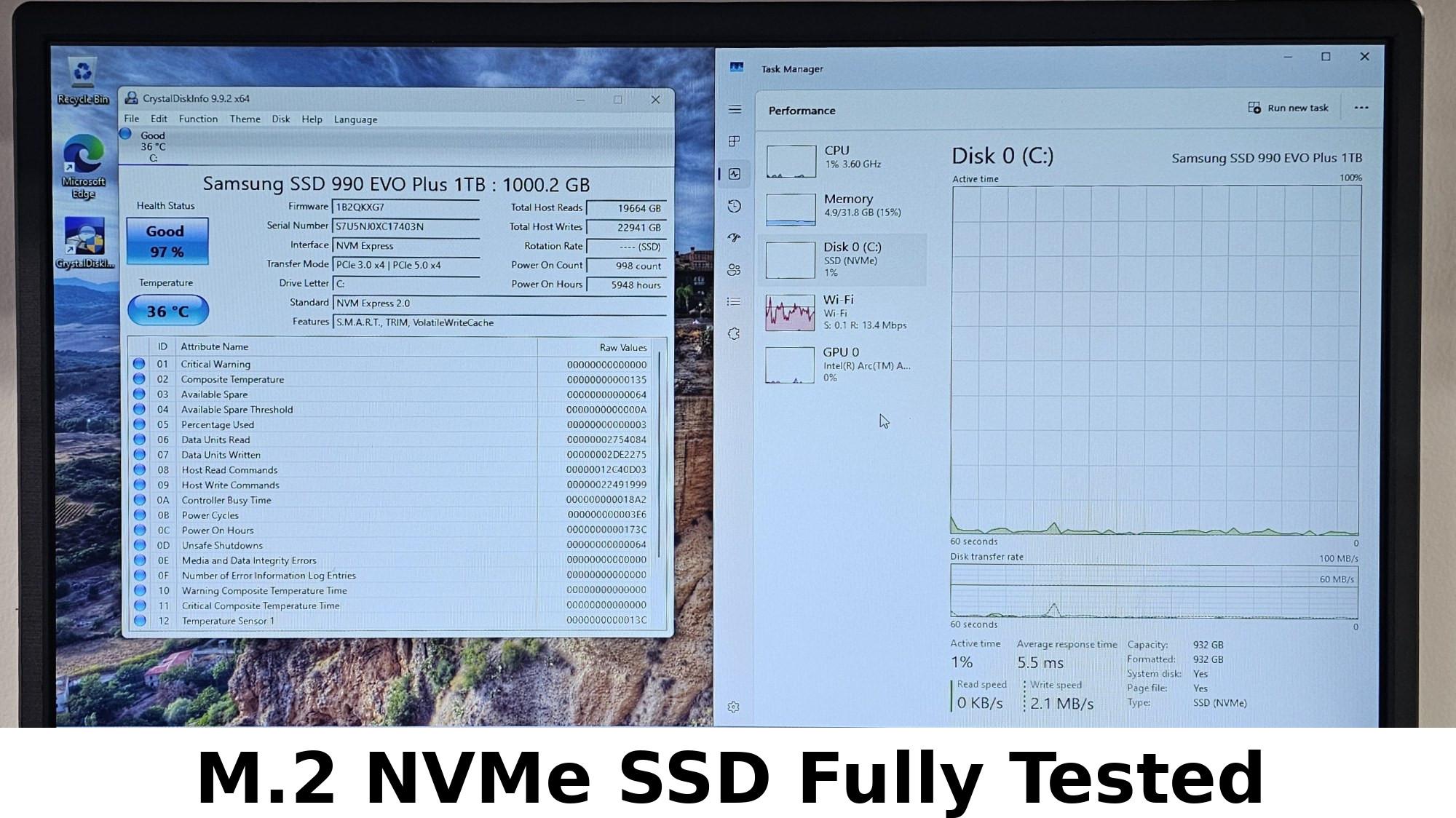 1TB NVMe M.2 SSD Samsung 990 EVO Plus Gen4