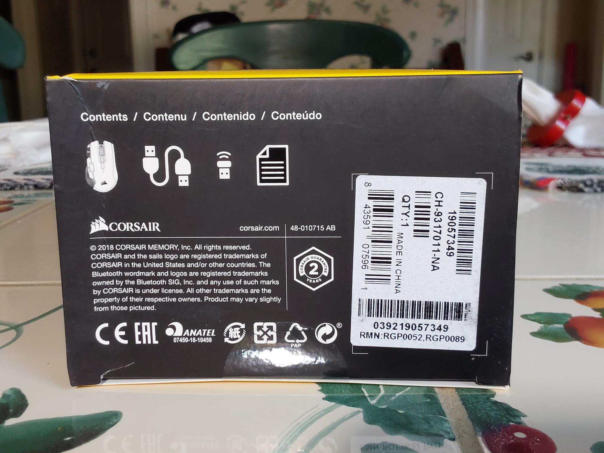 Corsair IRONCLAW Wireless RBG Gaming Mouse (NEW)