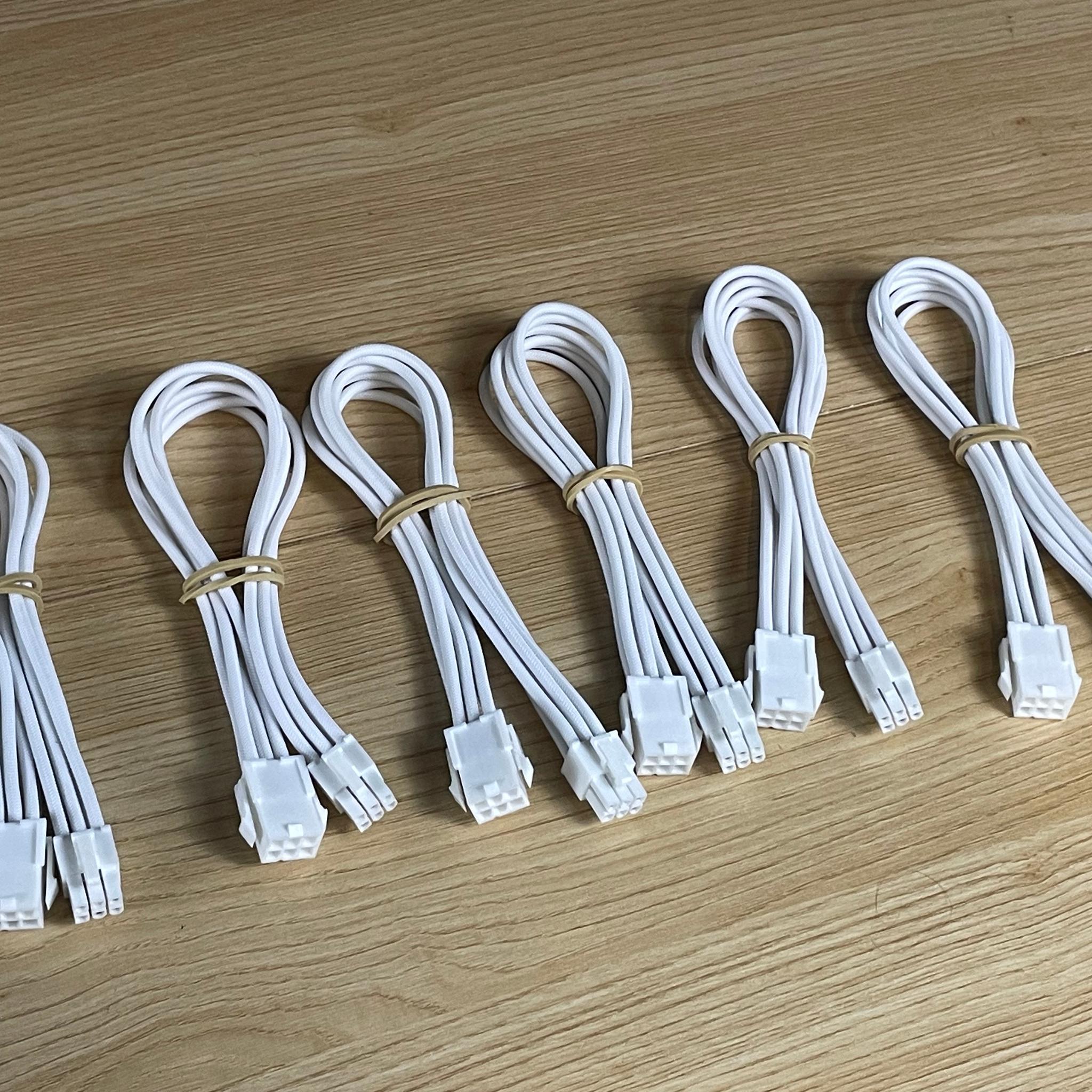 Lot of 6 6-pin PCI-E Cable Extensions