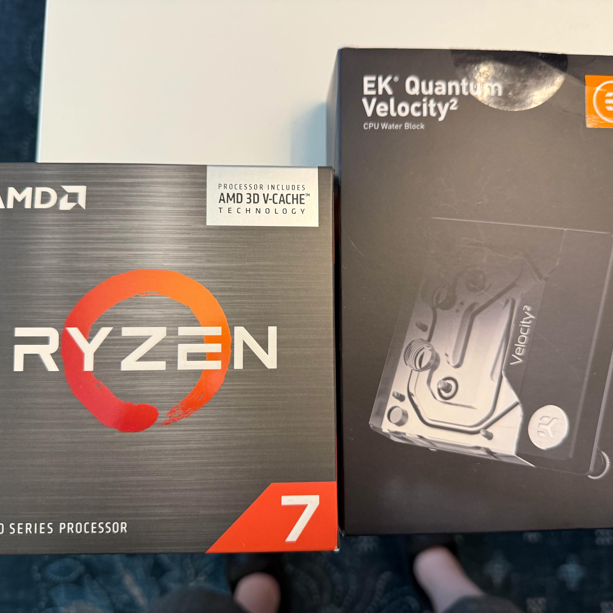 NIB | AMD Ryzen 7 5800x3D | 8 Core, 16 Thread | 4.5Ghz Boost, 3.4 GHz Base w/ EKWB Water Block