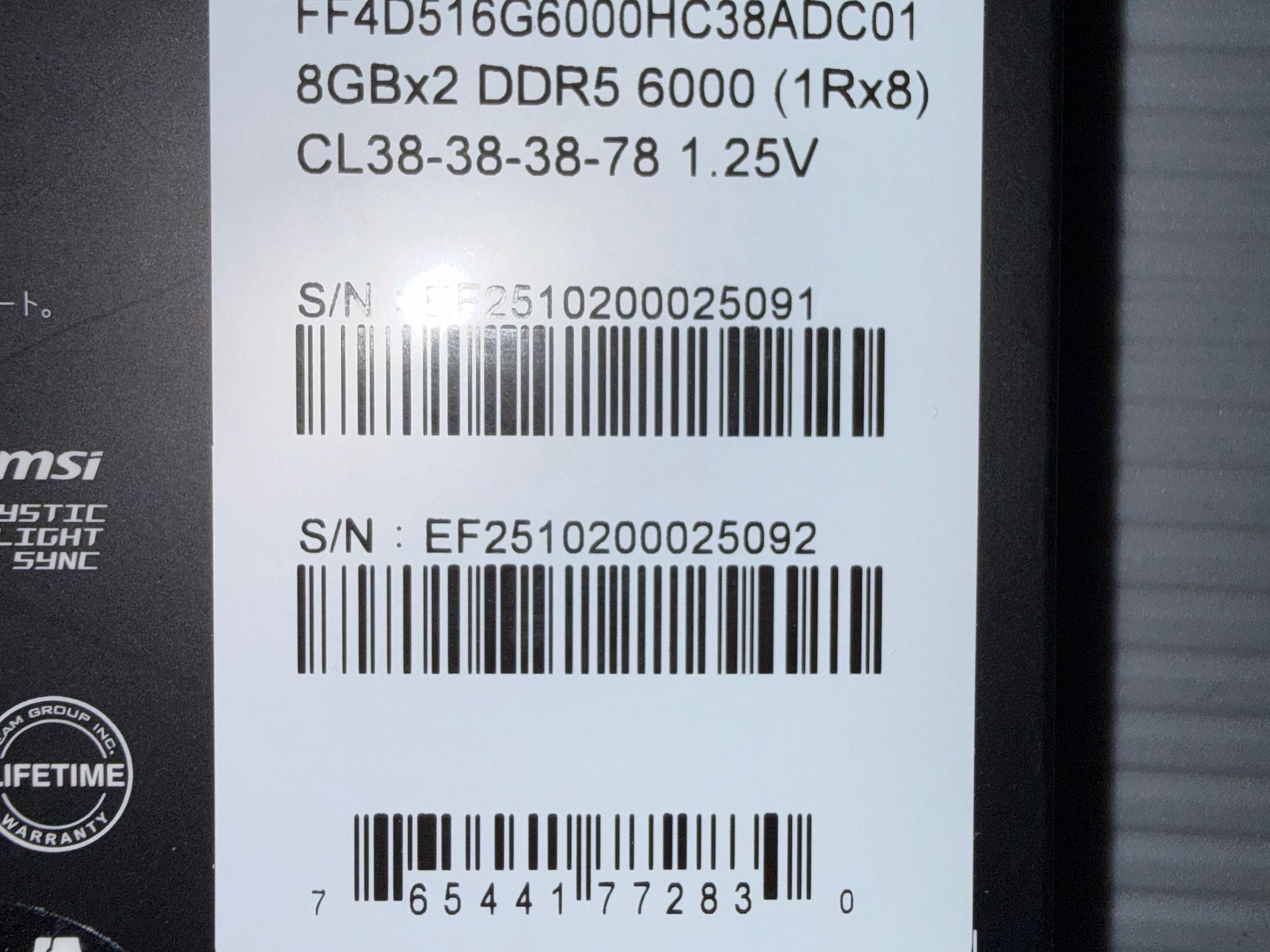 Brand New 16gb TeamGroup Delta RGB DDR5 RAM